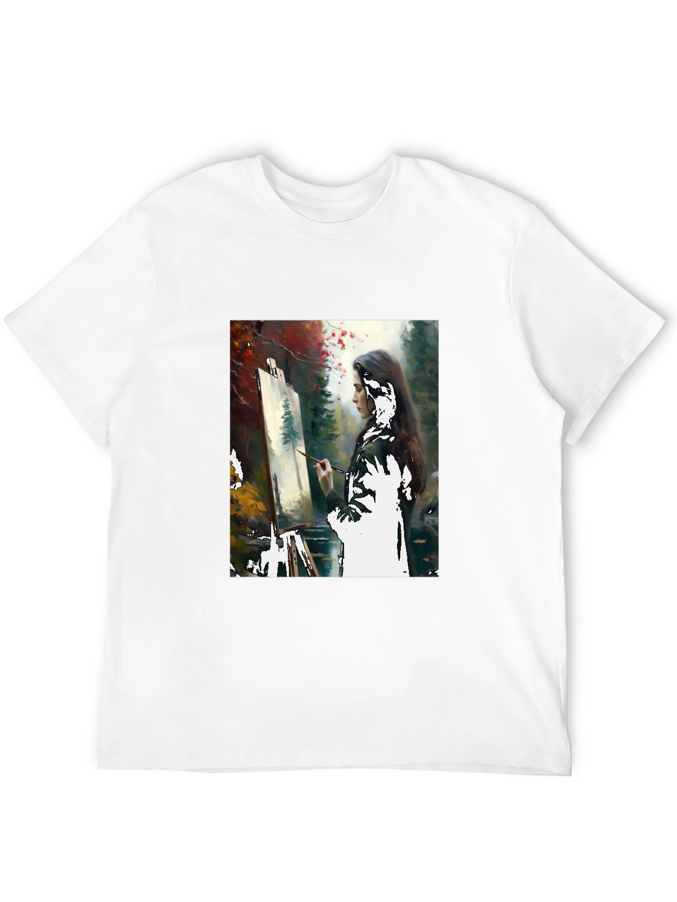 Artistic Painter Graphic Tee - Black