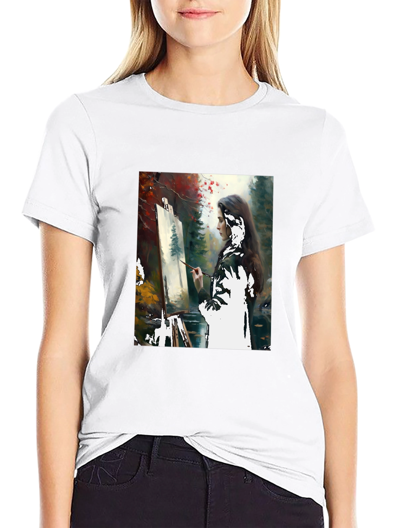 Artistic Painter Graphic Tee - Black