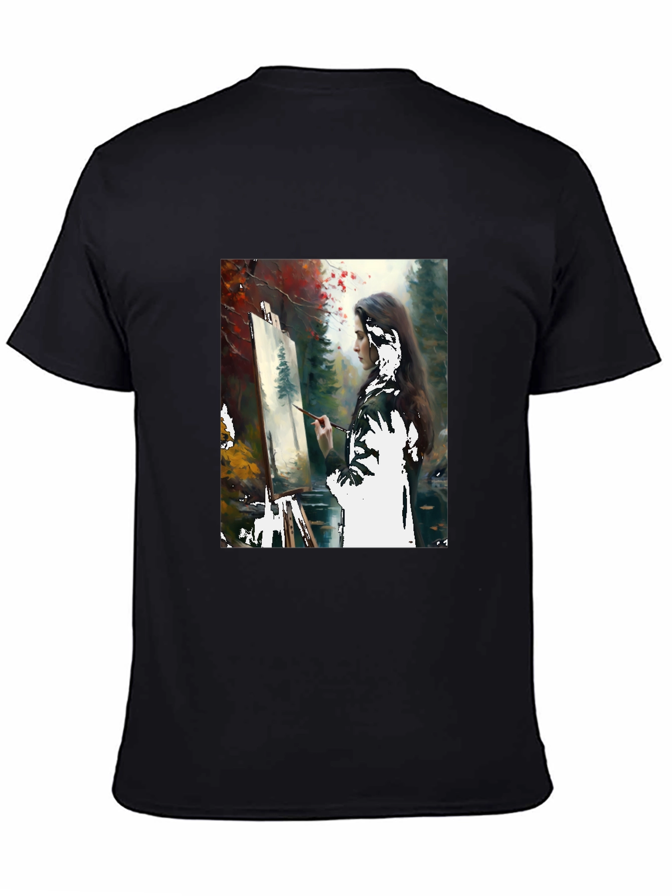 Artistic Painter Graphic Tee - Black