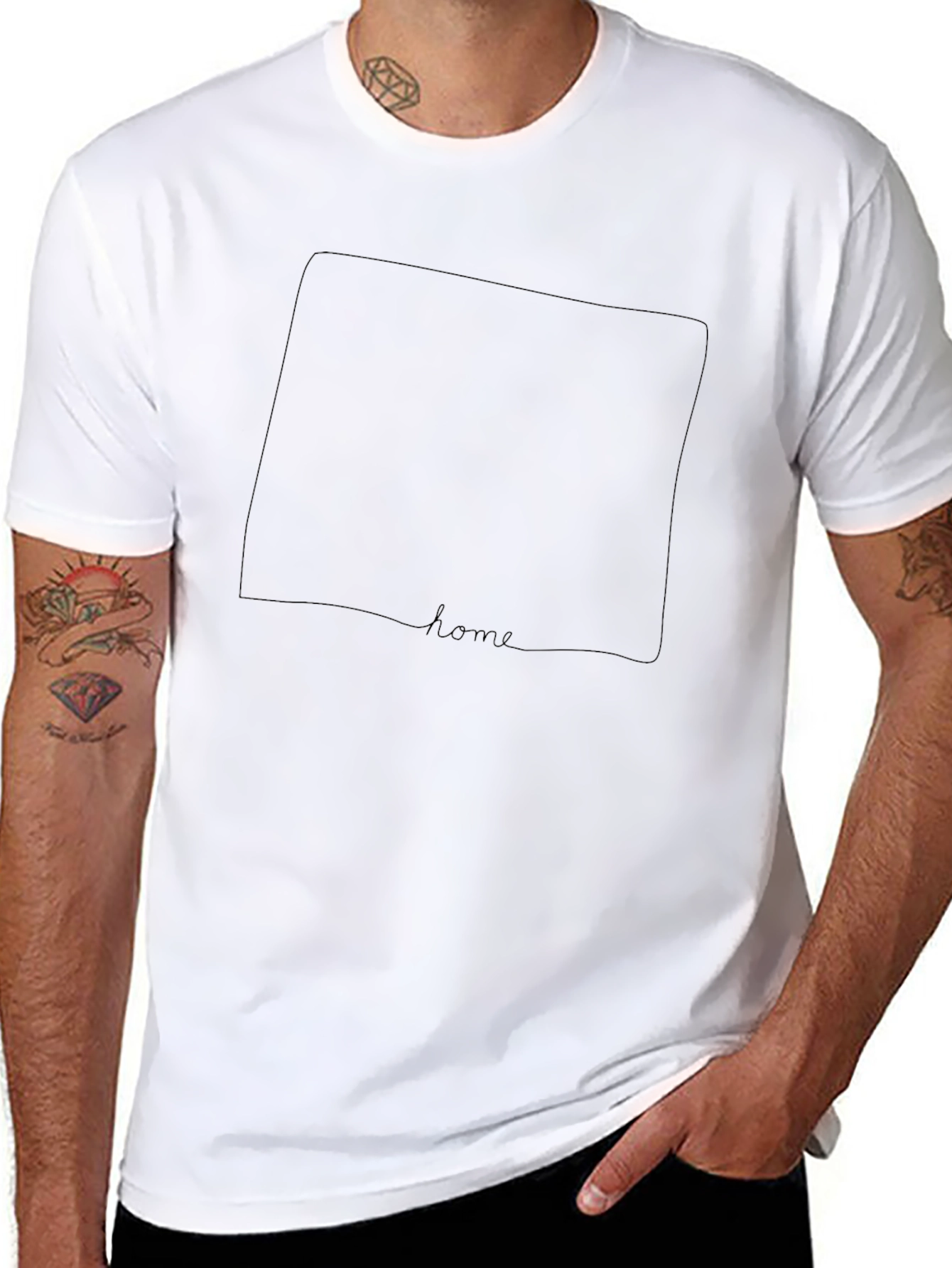 Minimalist Home Graphic Black T-Shirt
