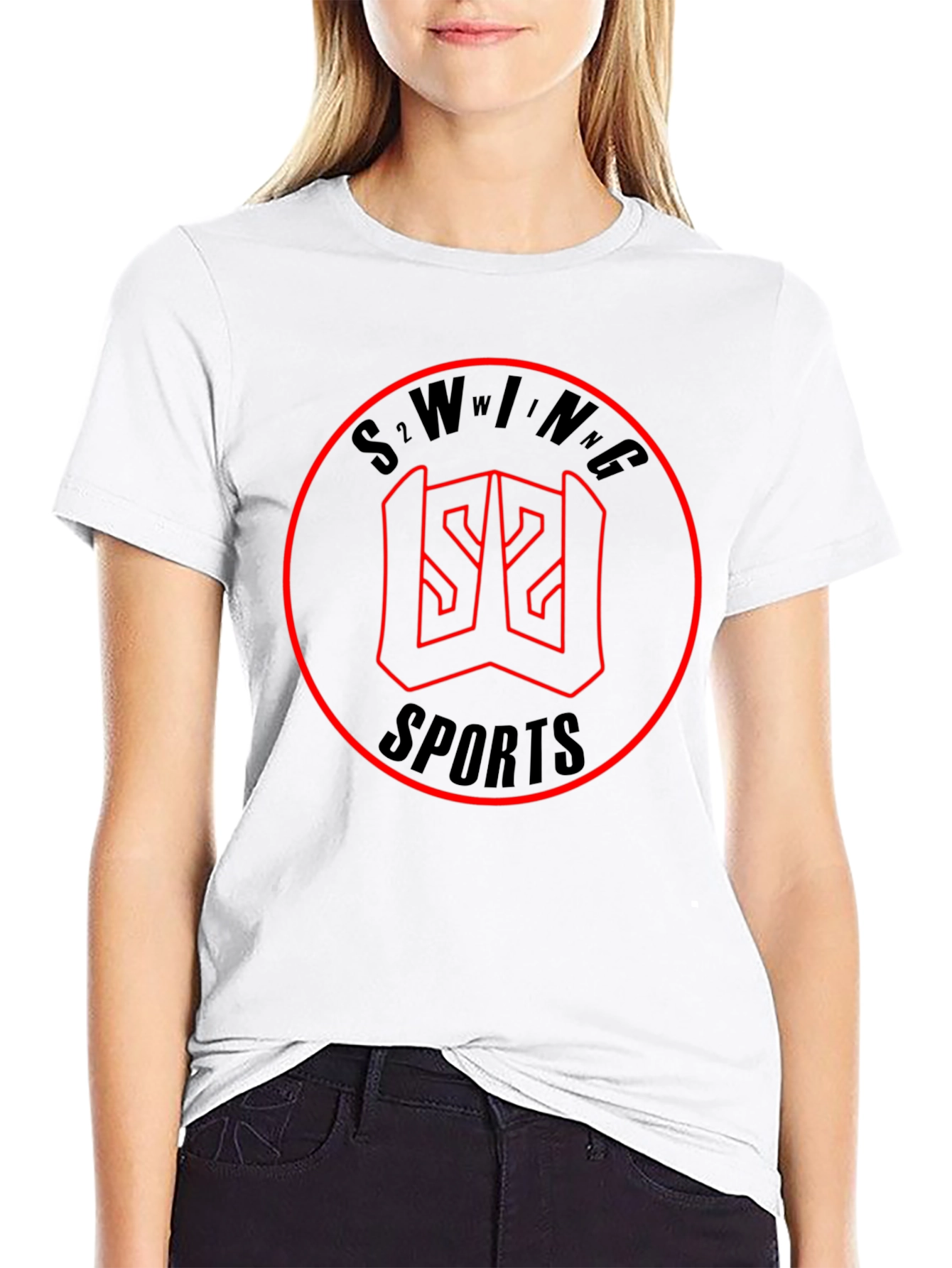 S2WING Sports Graphic T-Shirt - Black