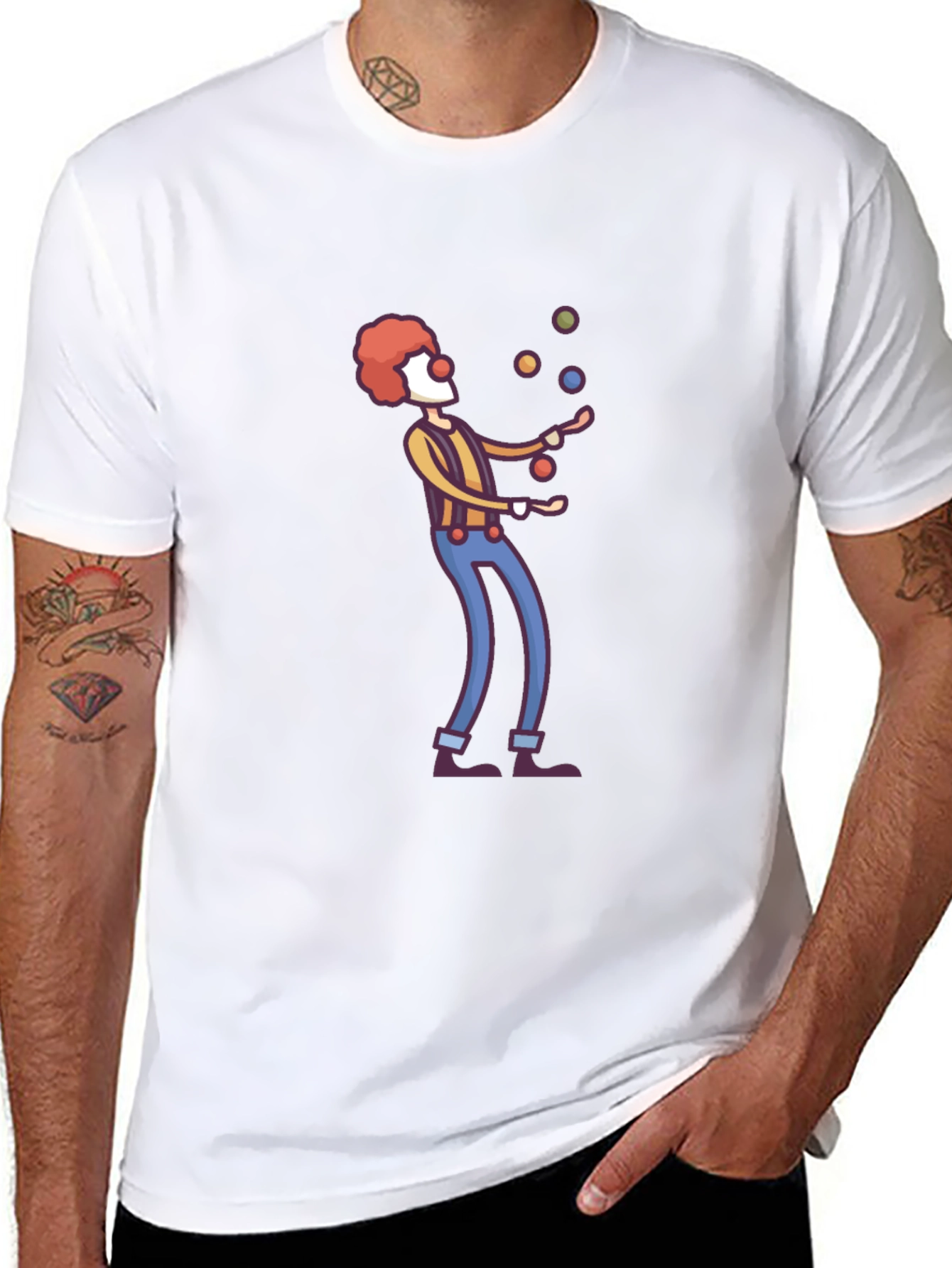 Clown Juggling T-Shirt - Funny Graphic Tee