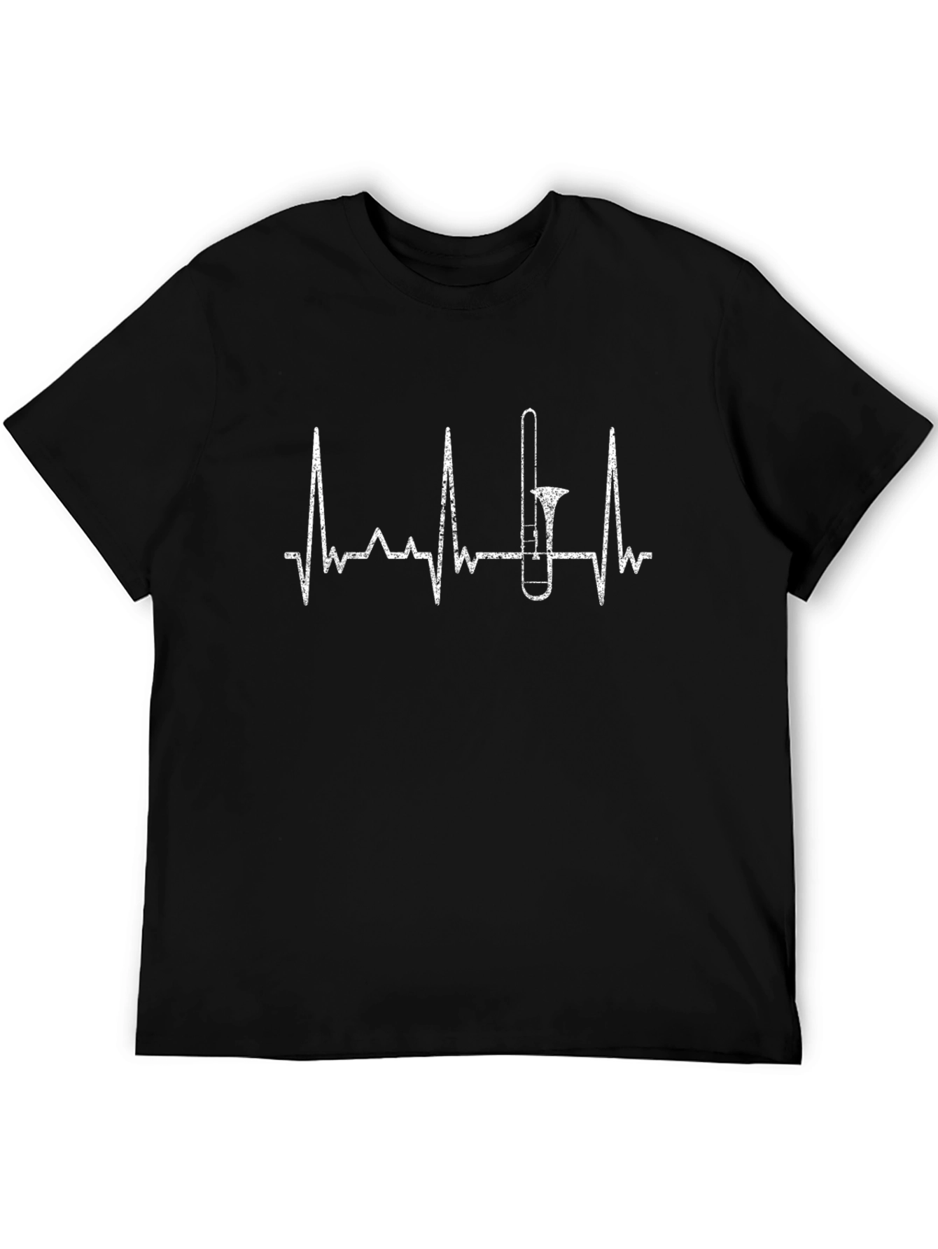 Trombone Heartbeat Graphic T-Shirt - Music Lover Tee