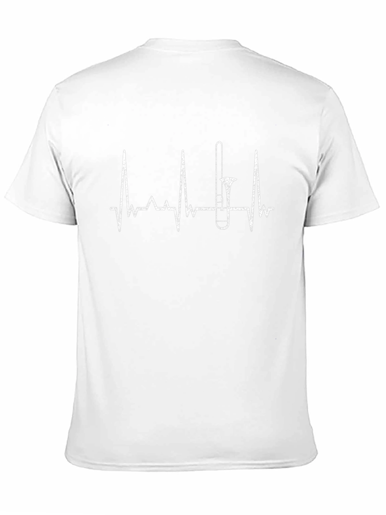 Trombone Heartbeat Graphic T-Shirt - Music Lover Tee