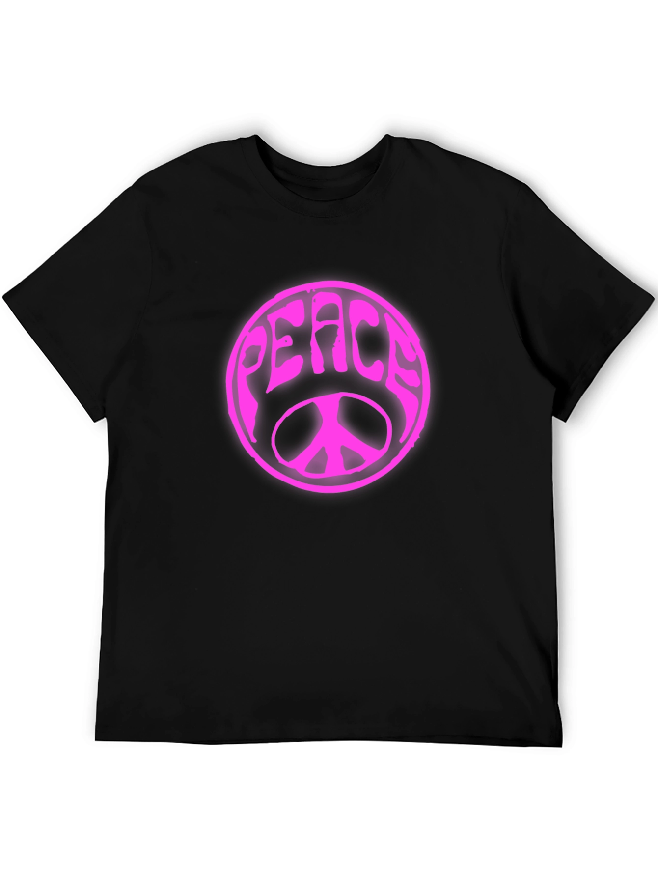Peace Sign Graphic T-Shirt - Black