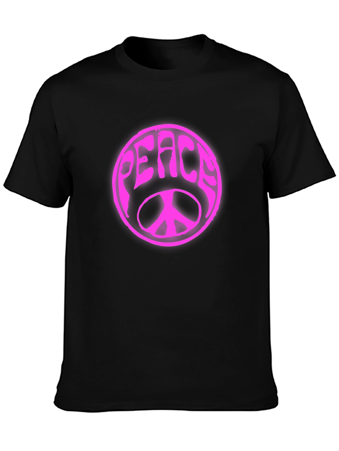 Peace Sign Graphic T-Shirt - Black