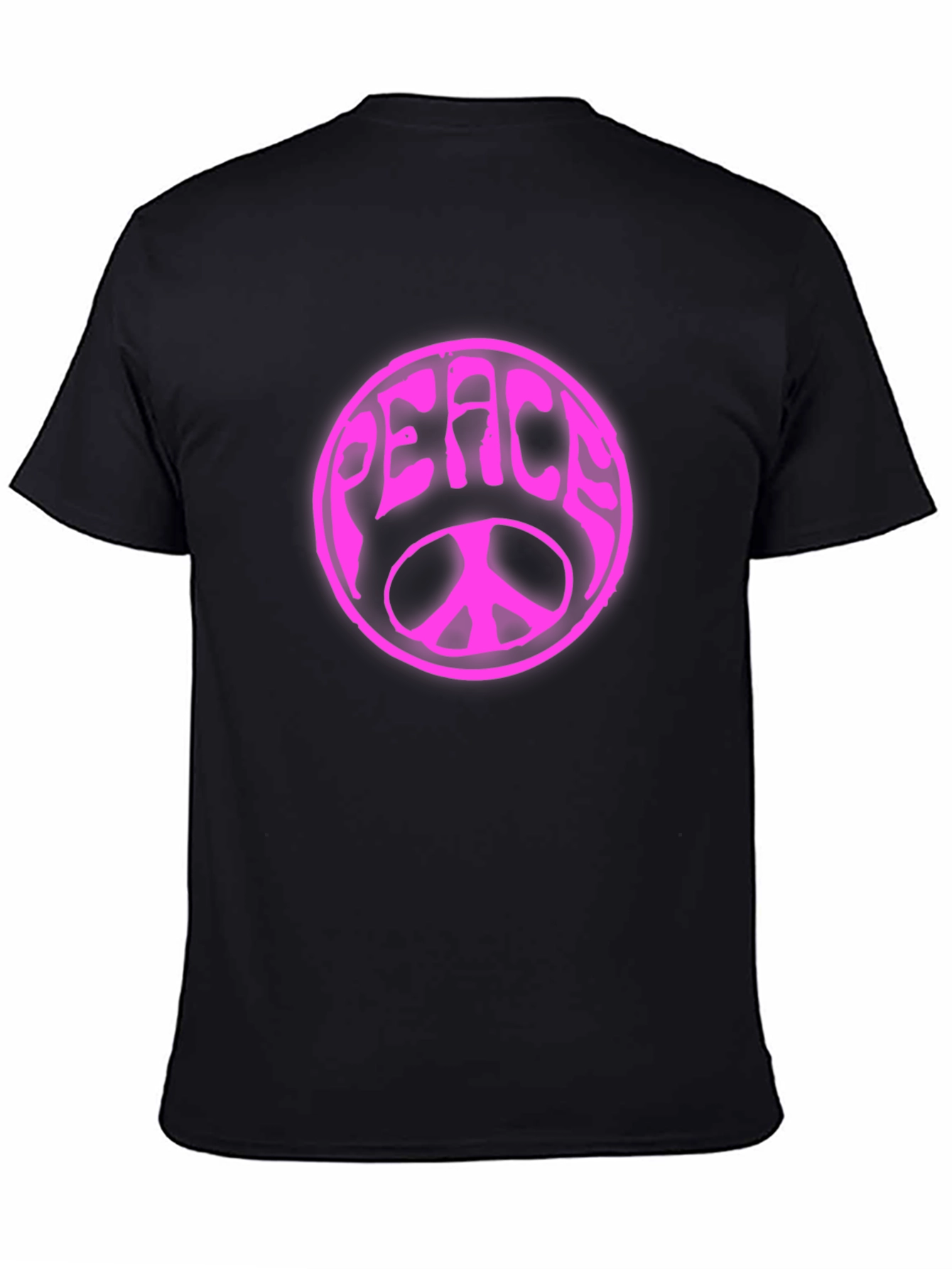 Peace Sign Graphic T-Shirt - Black