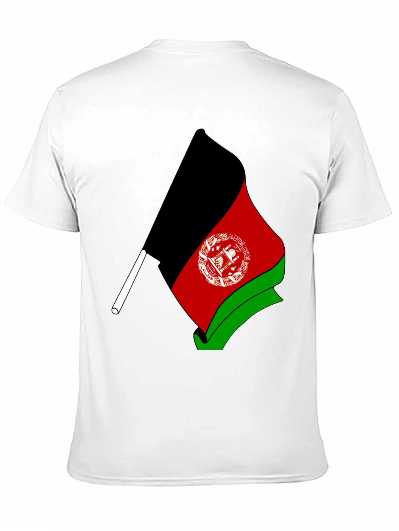 Afghanistan Flag Graphic Black T-Shirt