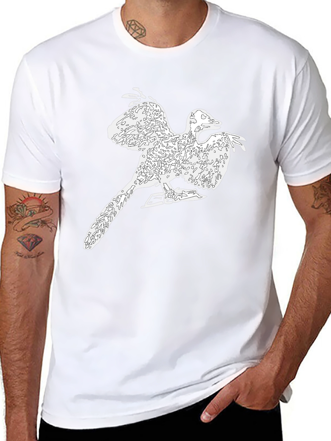 Archaeopteryx Graphic Tee - Stylish Black T-Shirt