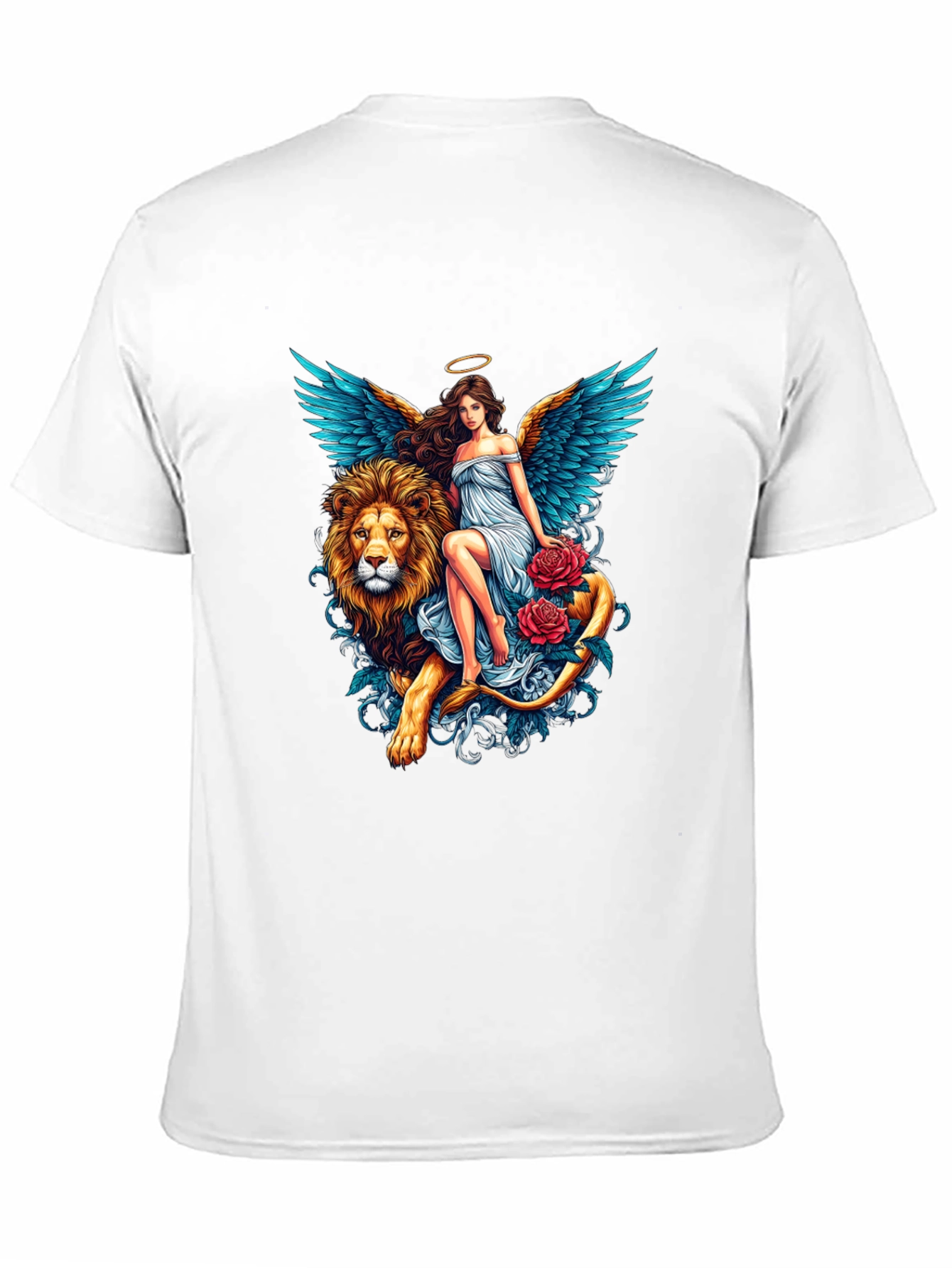Angel & Lion Graphic T-Shirt - Unique Design