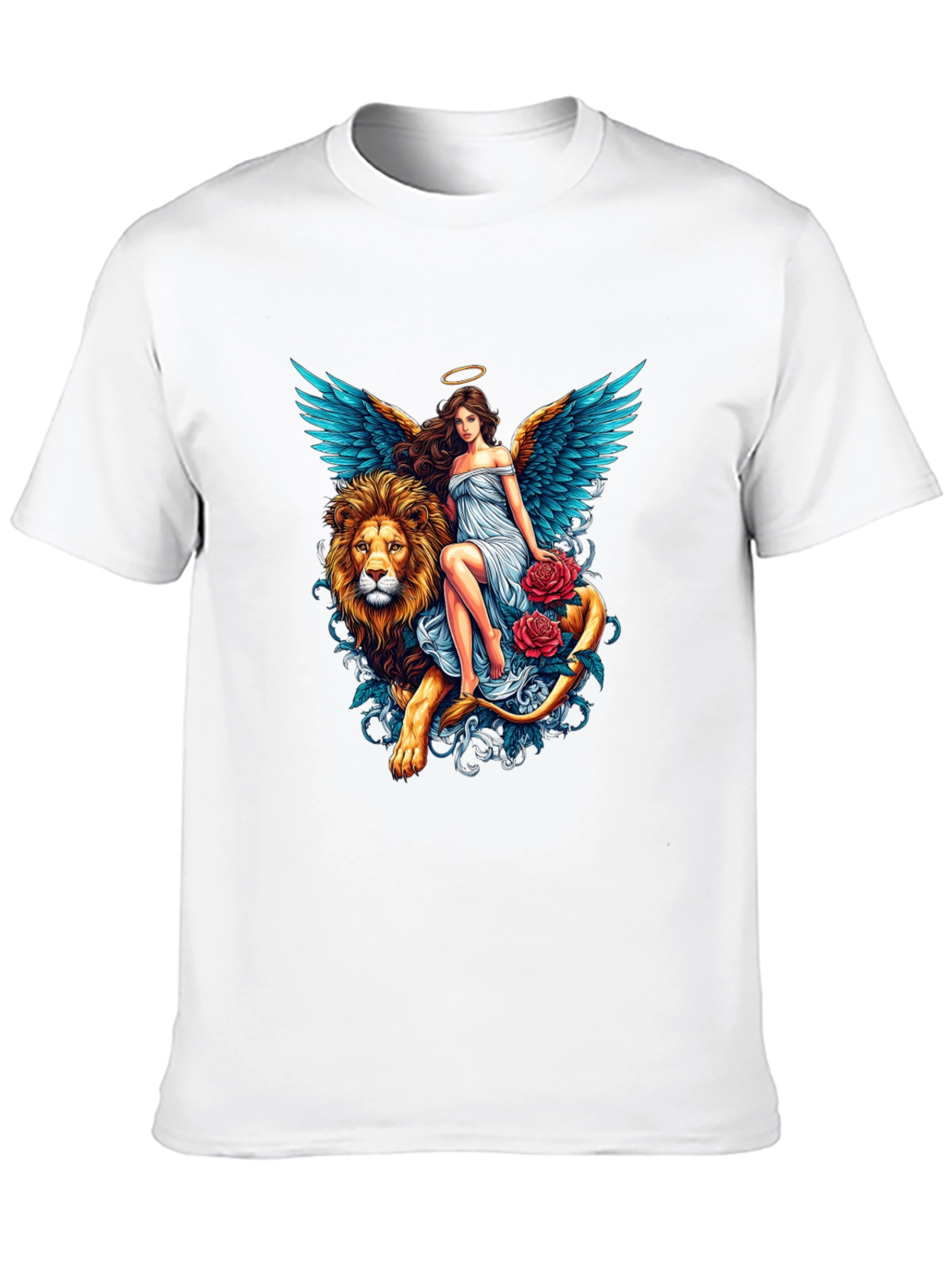 Angel & Lion Graphic T-Shirt - Unique Design