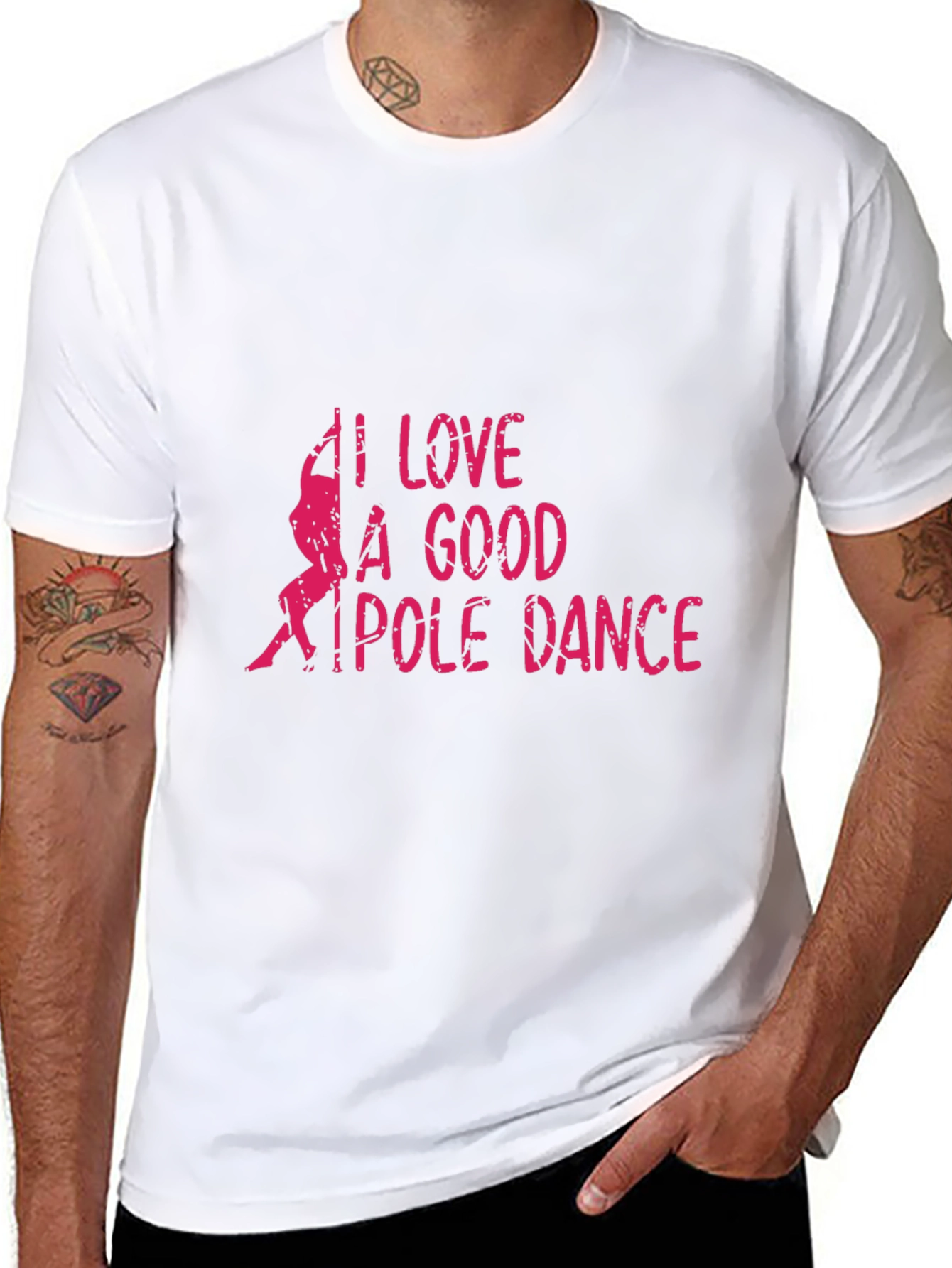 I Love A Good Pole Dance Black Graphic T-Shirt