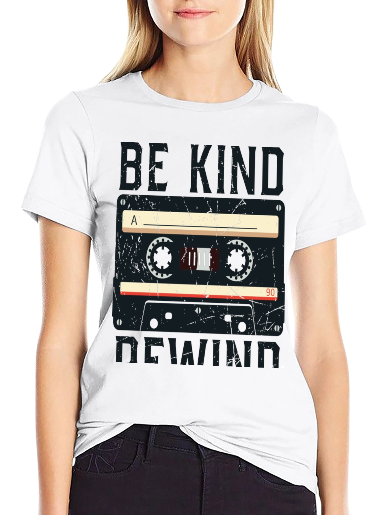 Retro Be Kind Rewind Cassette Tape Graphic Tee