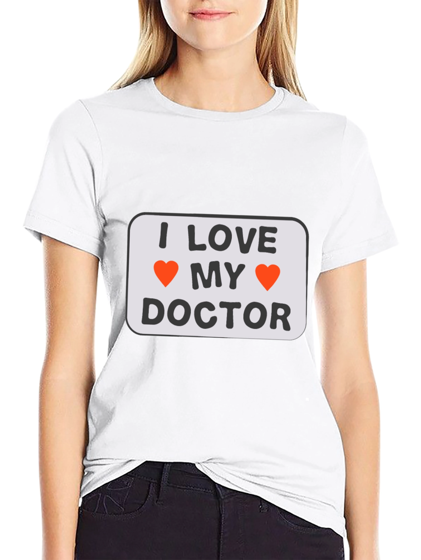 I Love My Doctor T-Shirt - Black
