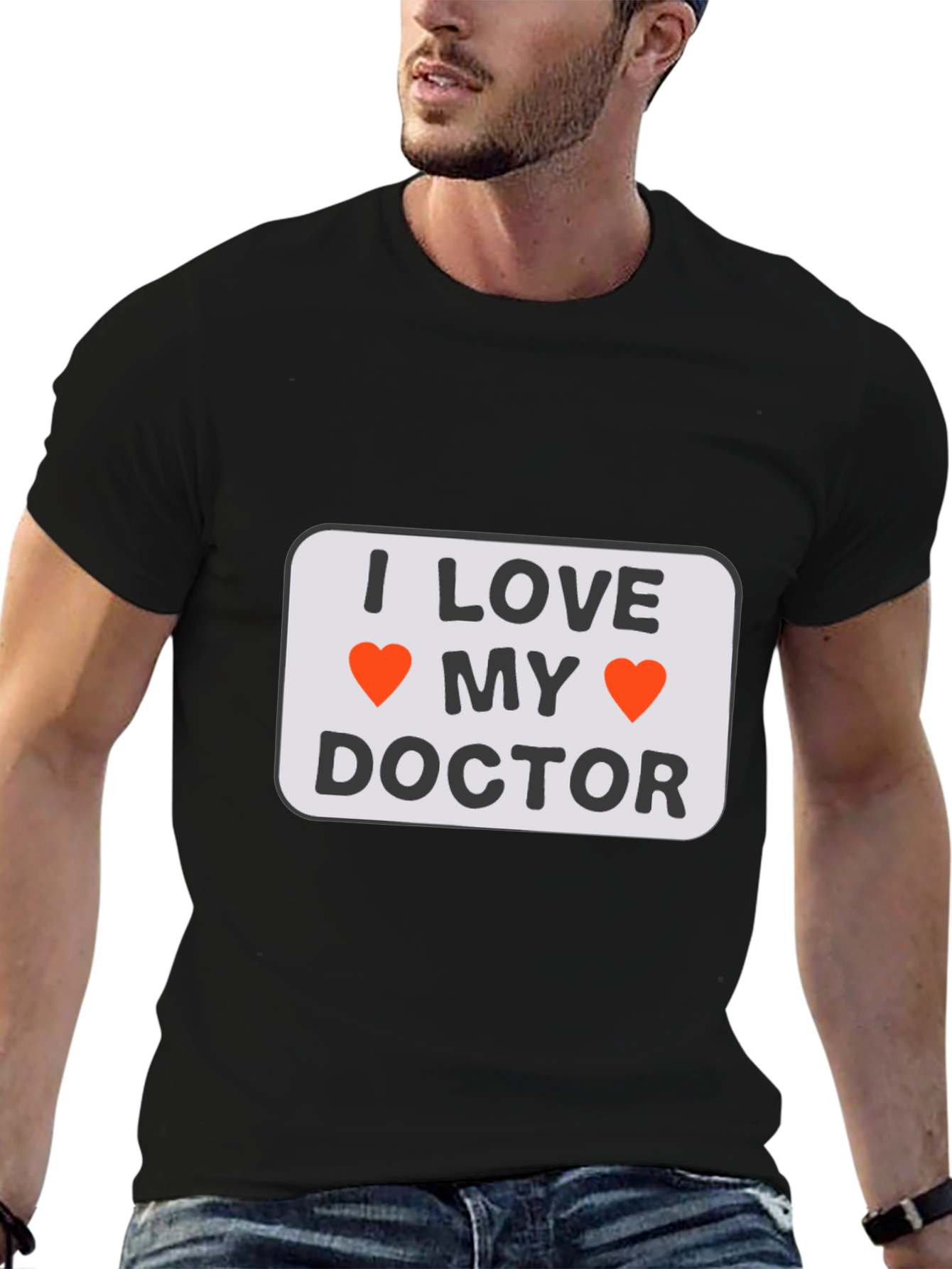 I Love My Doctor T-Shirt - Black