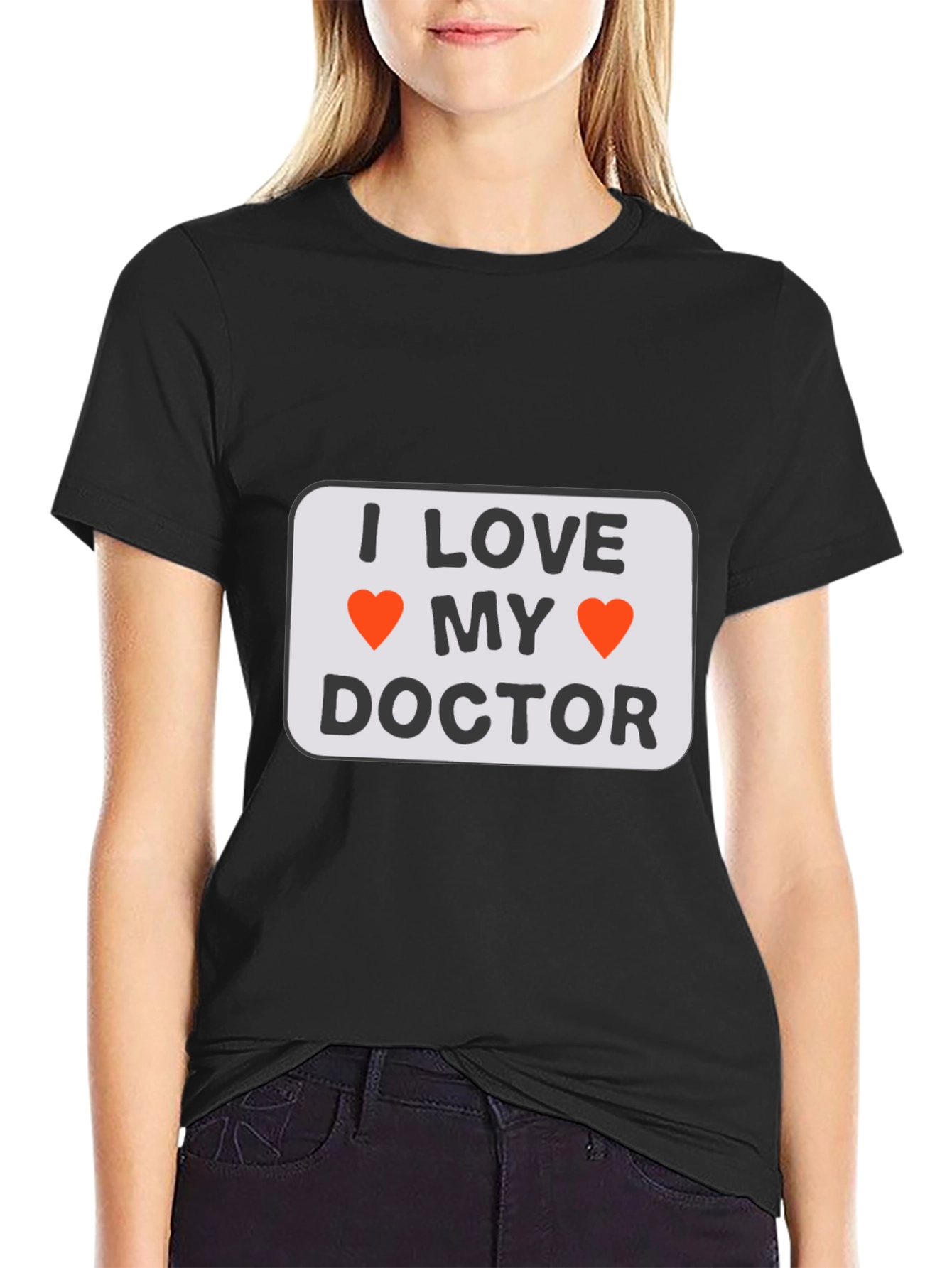 I Love My Doctor T-Shirt - Black