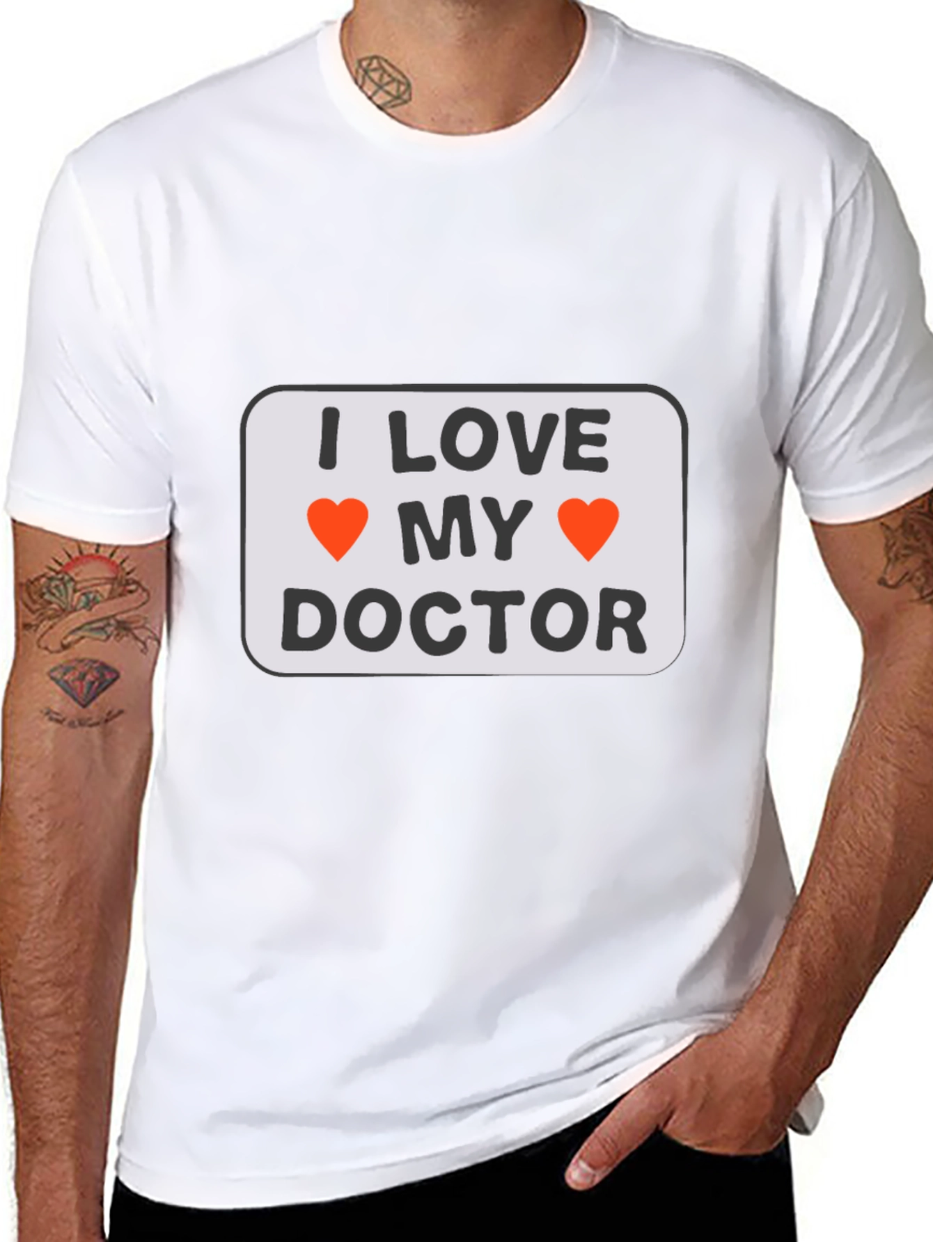 I Love My Doctor T-Shirt - Black