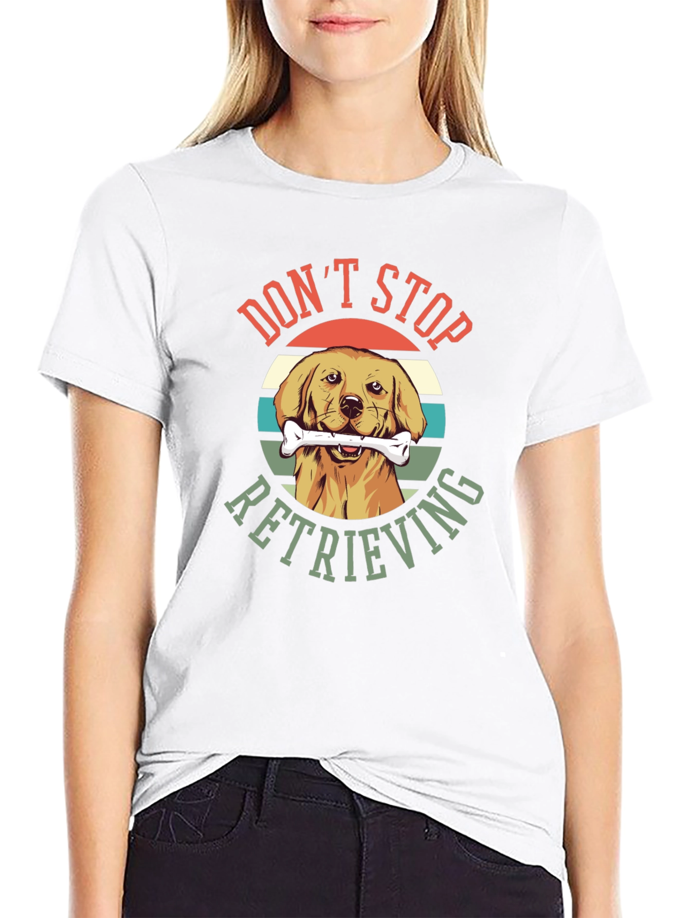 Don’t Stop Retrieving T-Shirt – Golden Retriever Graphic Tee