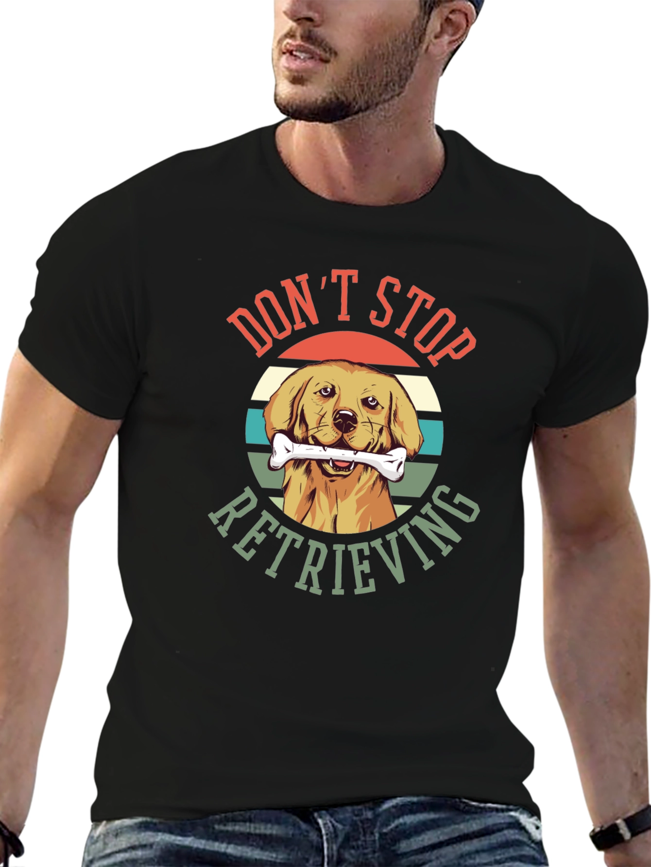 Don’t Stop Retrieving T-Shirt – Golden Retriever Graphic Tee