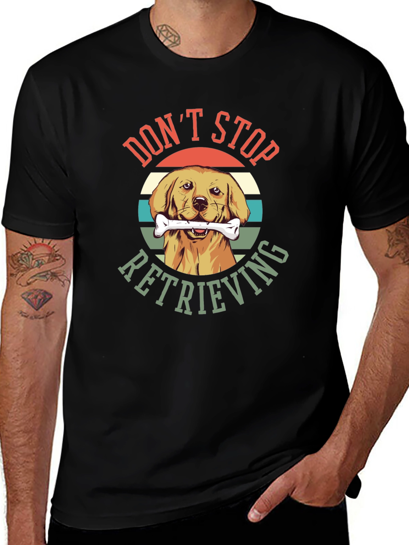Don’t Stop Retrieving T-Shirt – Golden Retriever Graphic Tee