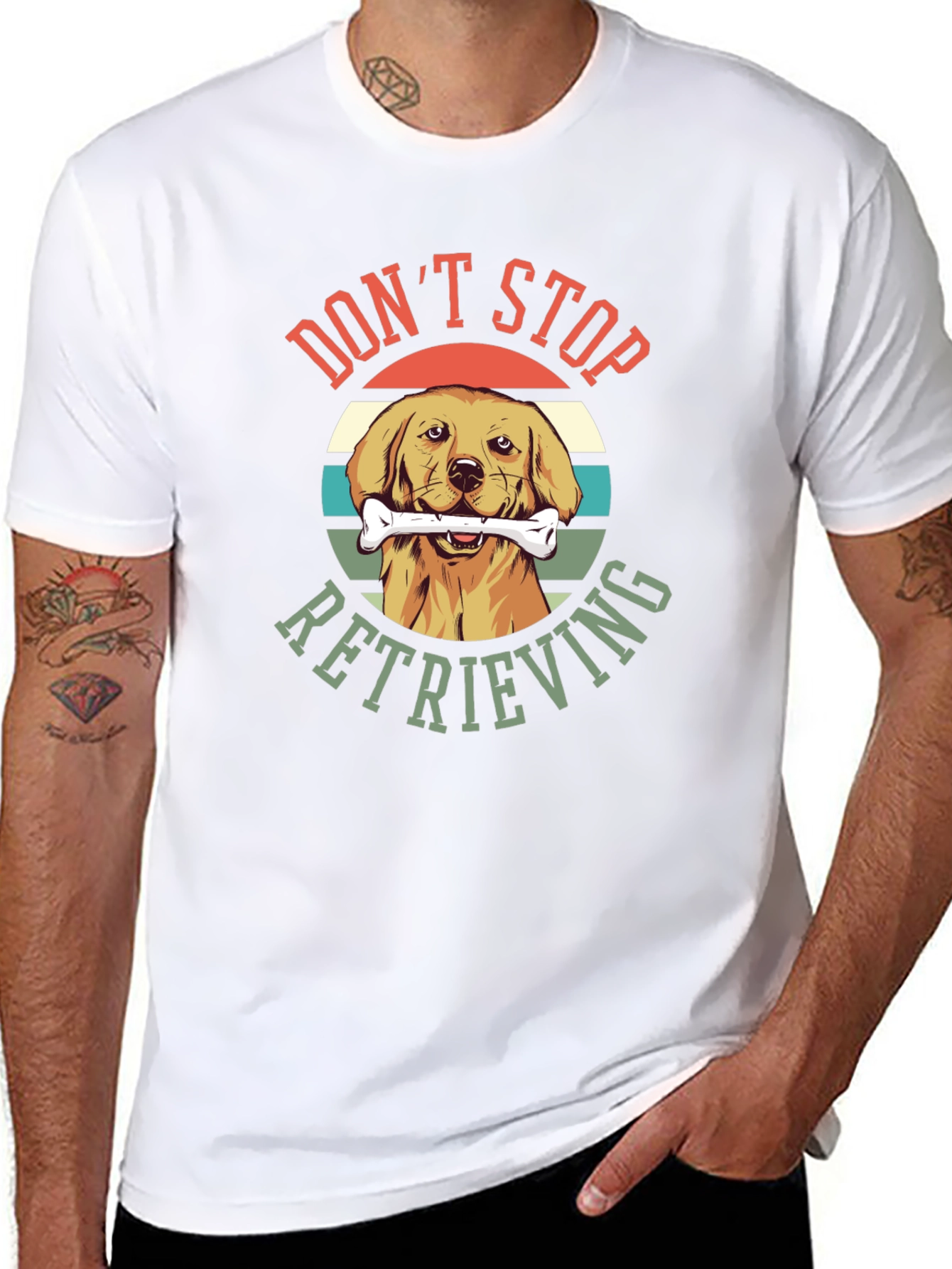 Don’t Stop Retrieving T-Shirt – Golden Retriever Graphic Tee