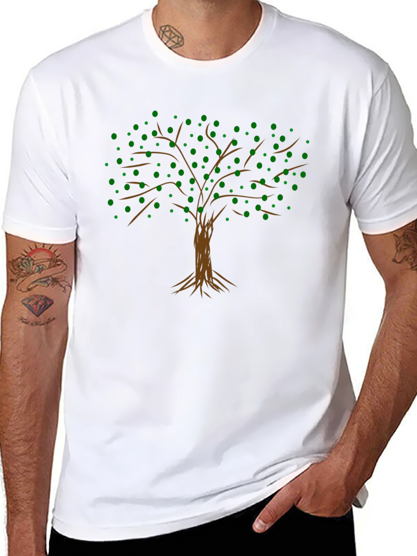 Arboreal Graphic Tee - Black Cotton Tree Design
