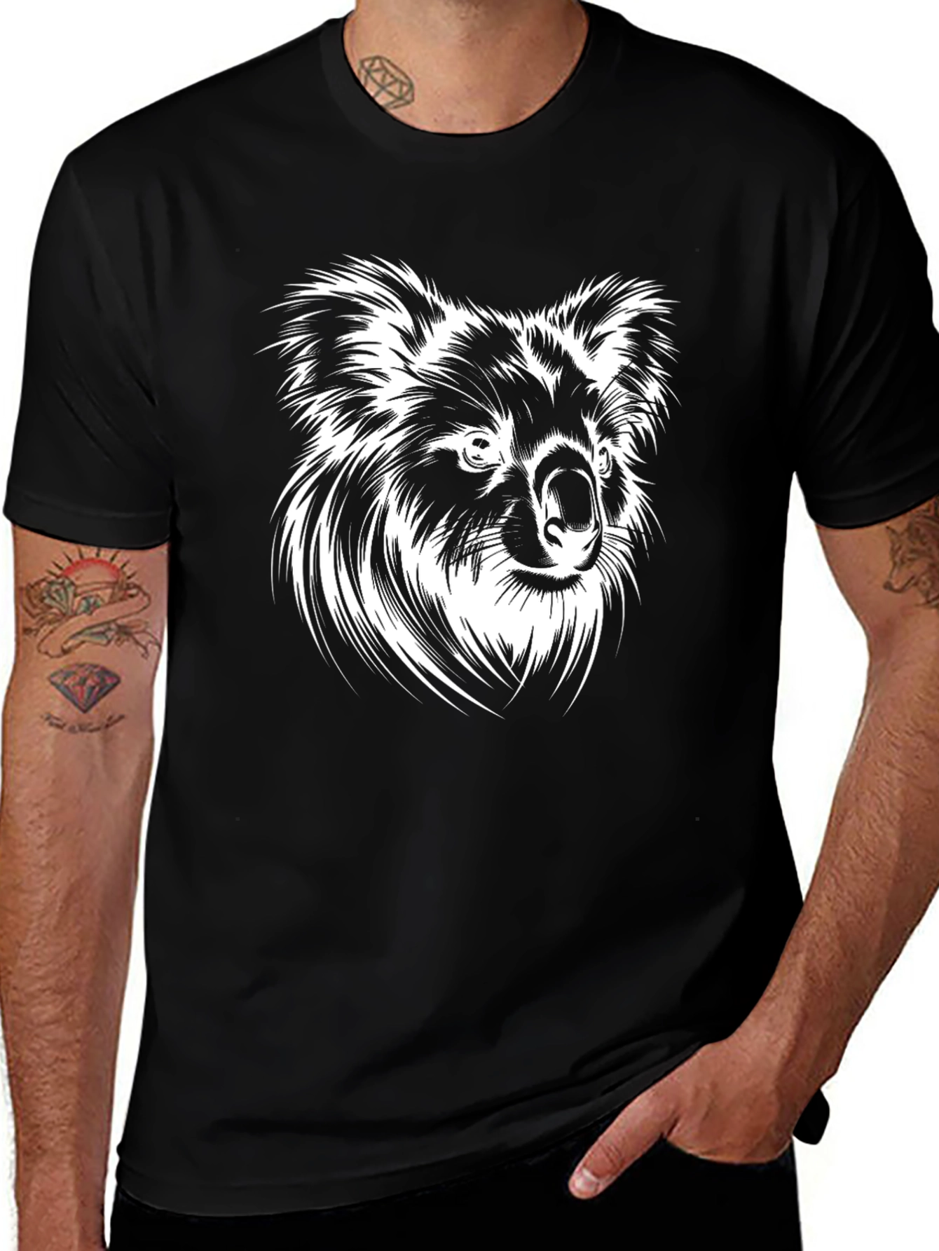 Koala Graphic Tee - Mens Black T-Shirt