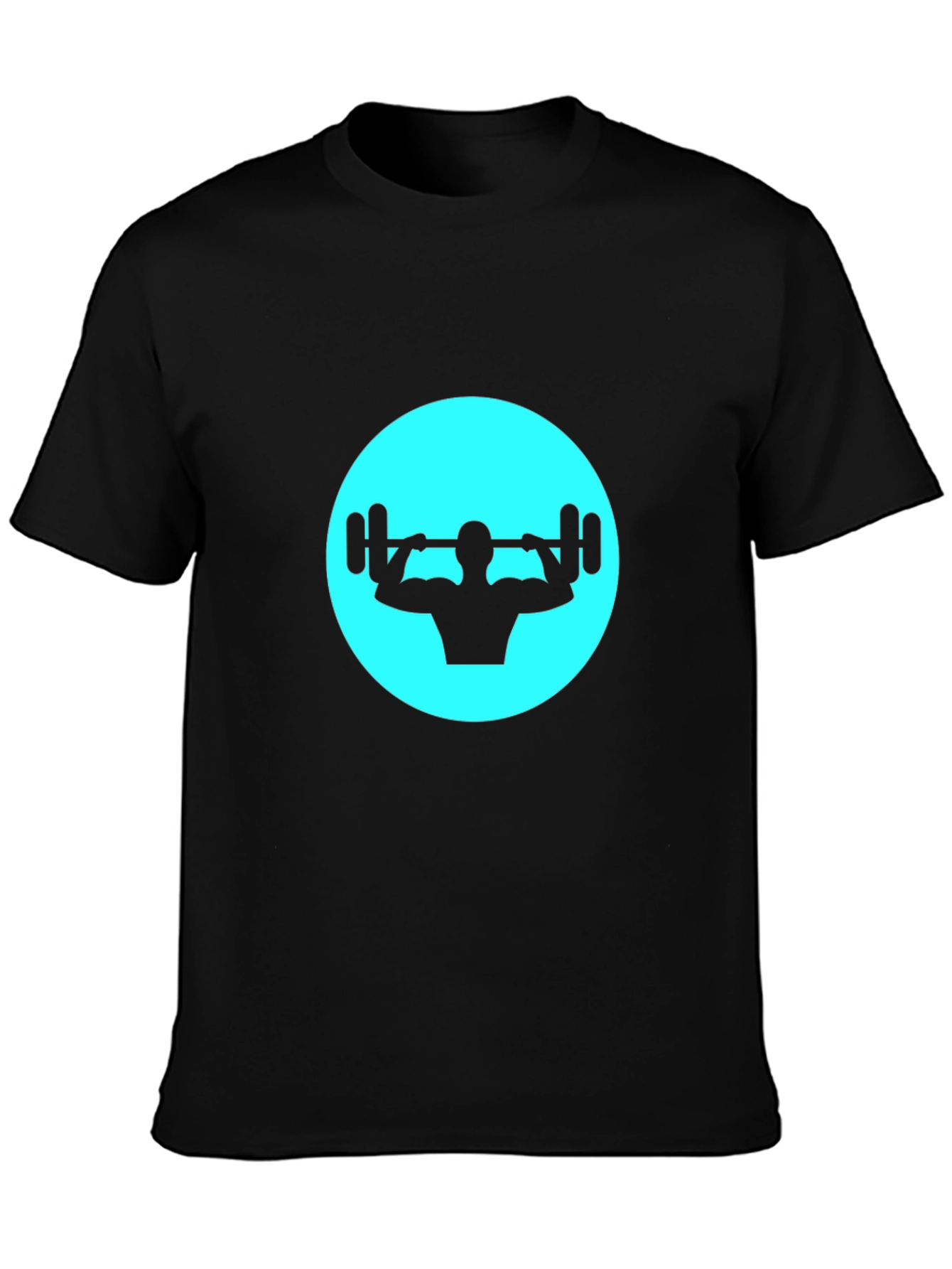 Gym Workout T-Shirt - Black Weightlifting Design