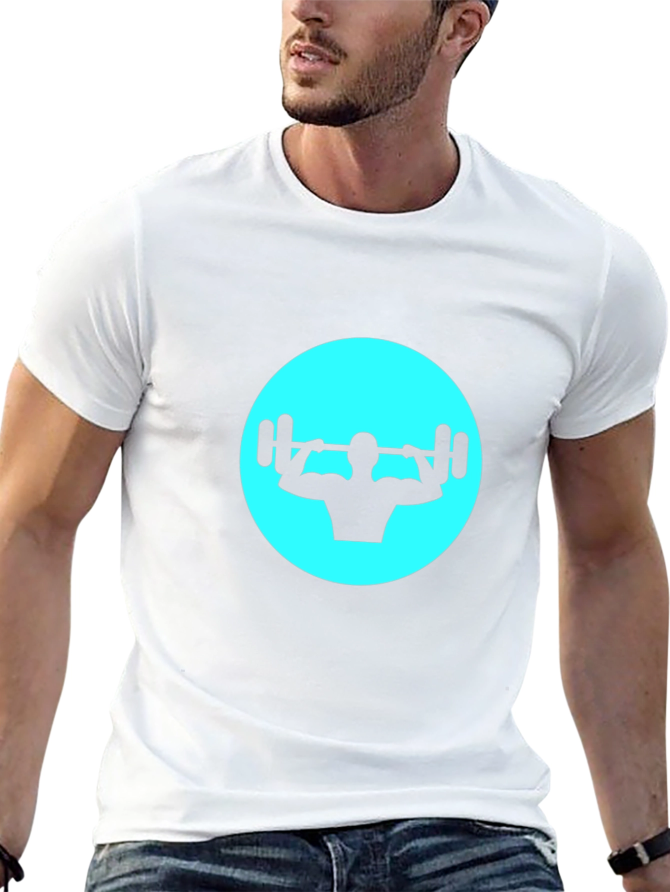 Gym Workout T-Shirt - Black Weightlifting Design