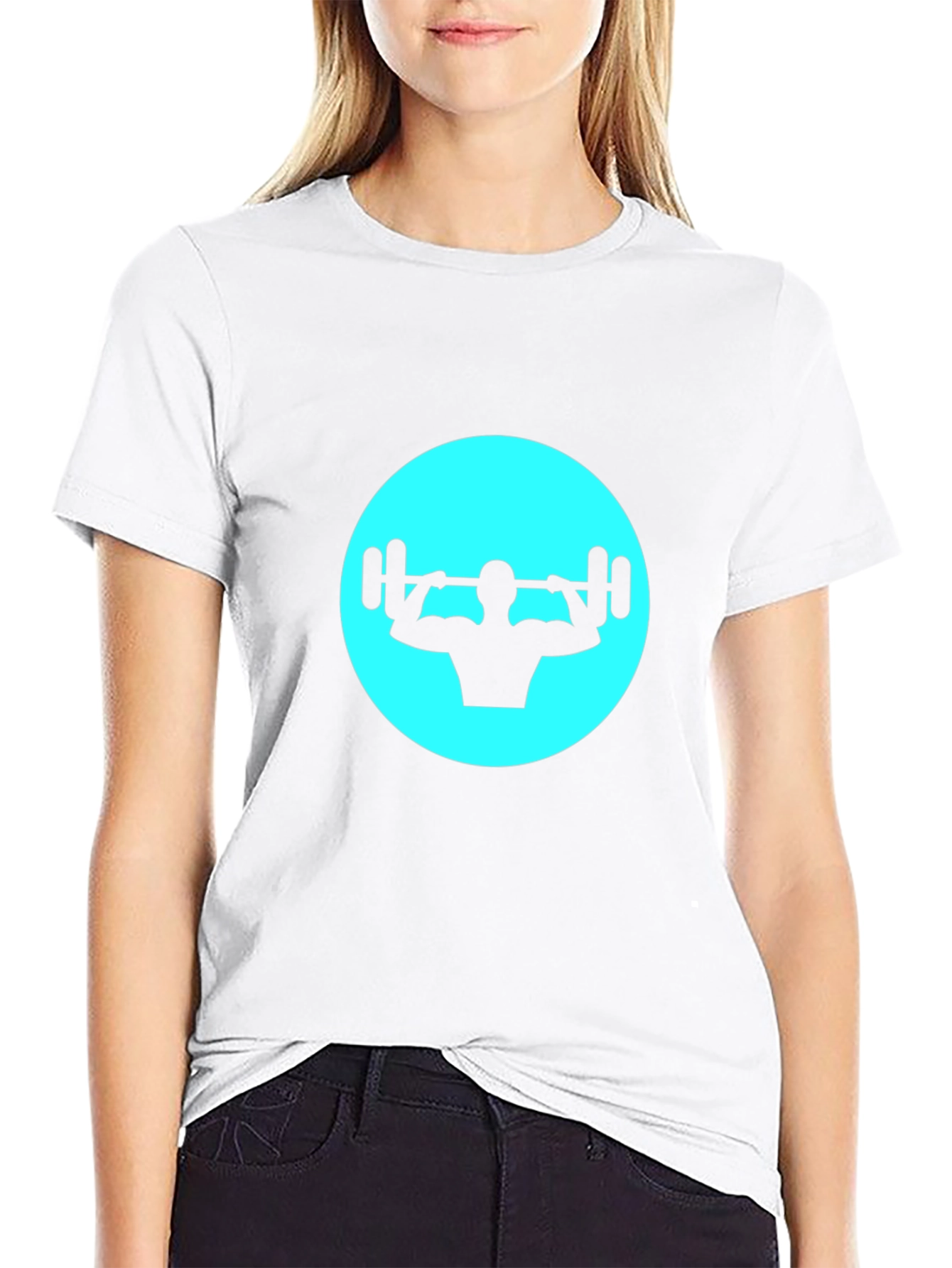 Gym Workout T-Shirt - Black Weightlifting Design