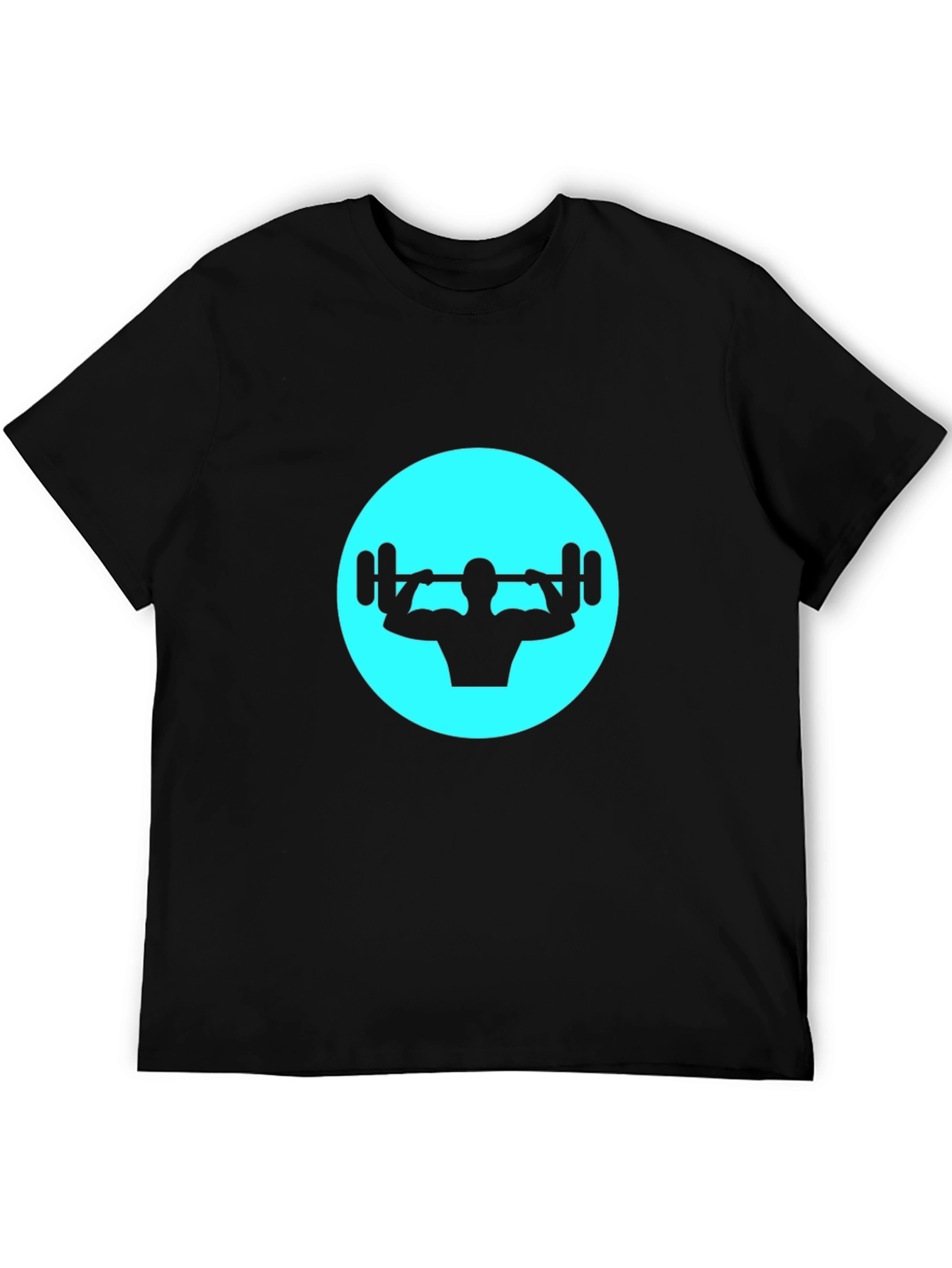 Gym Workout T-Shirt - Black Weightlifting Design