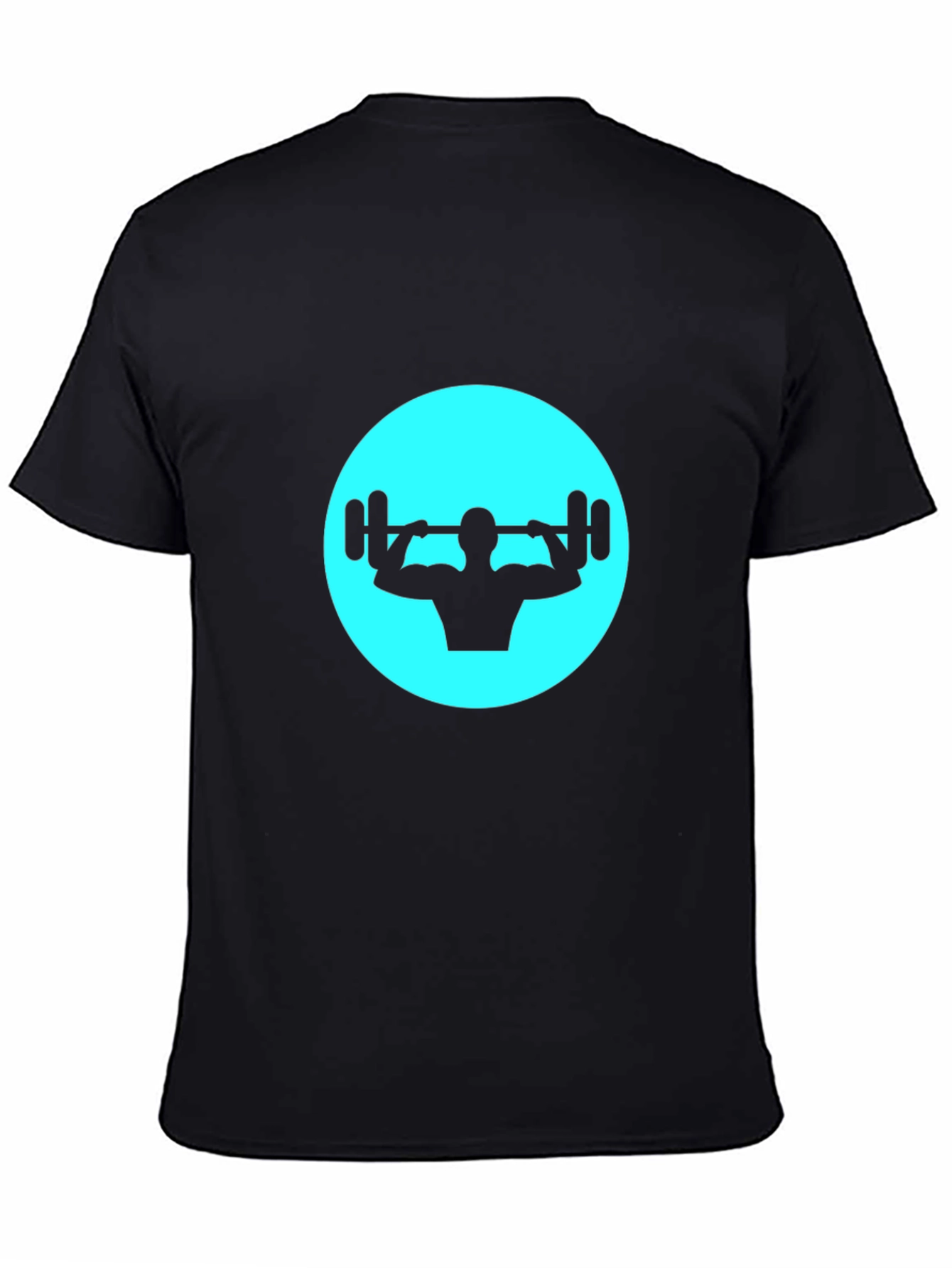 Gym Workout T-Shirt - Black Weightlifting Design