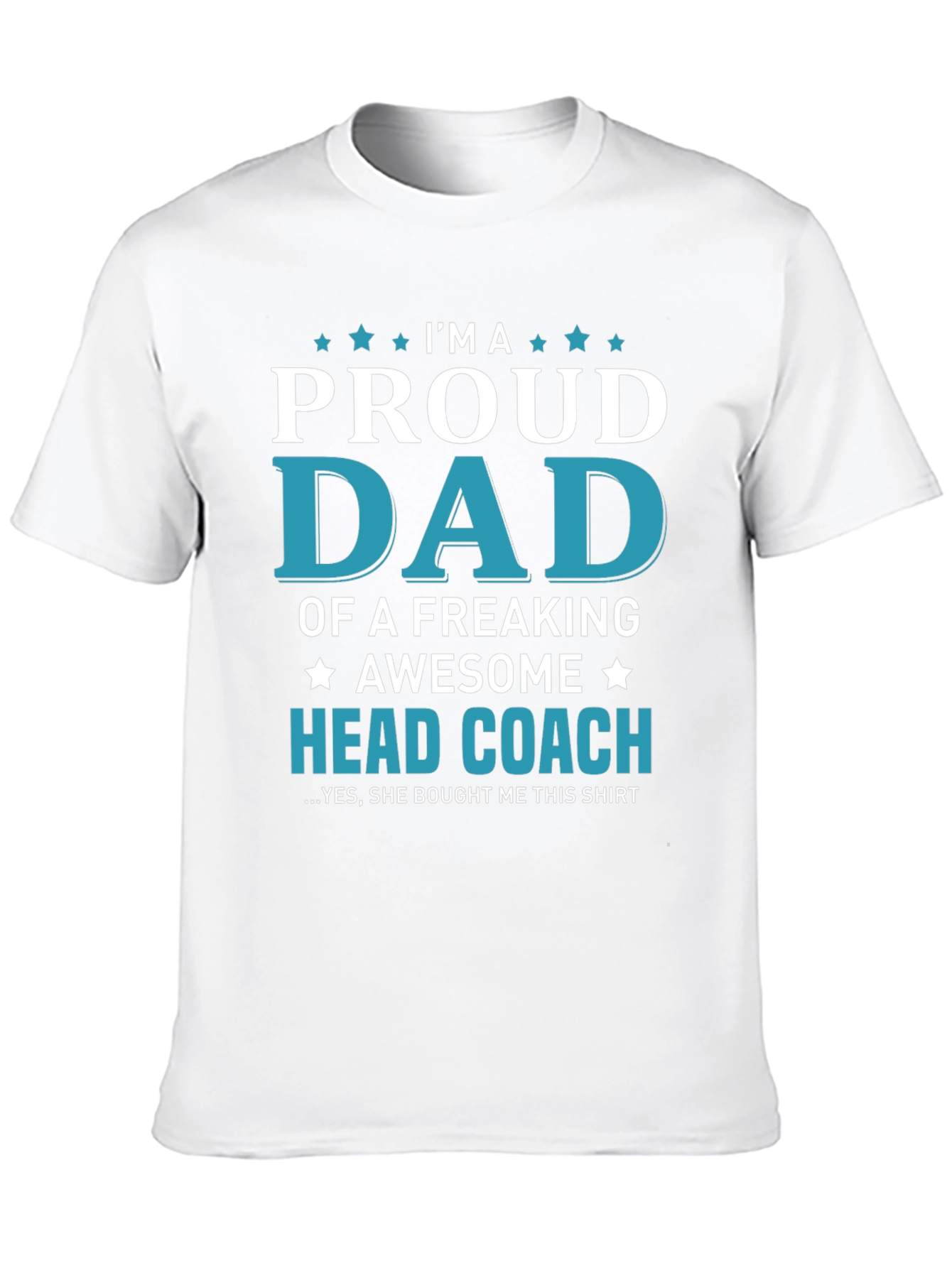 Proud Dad Head Coach Graphic T-Shirt