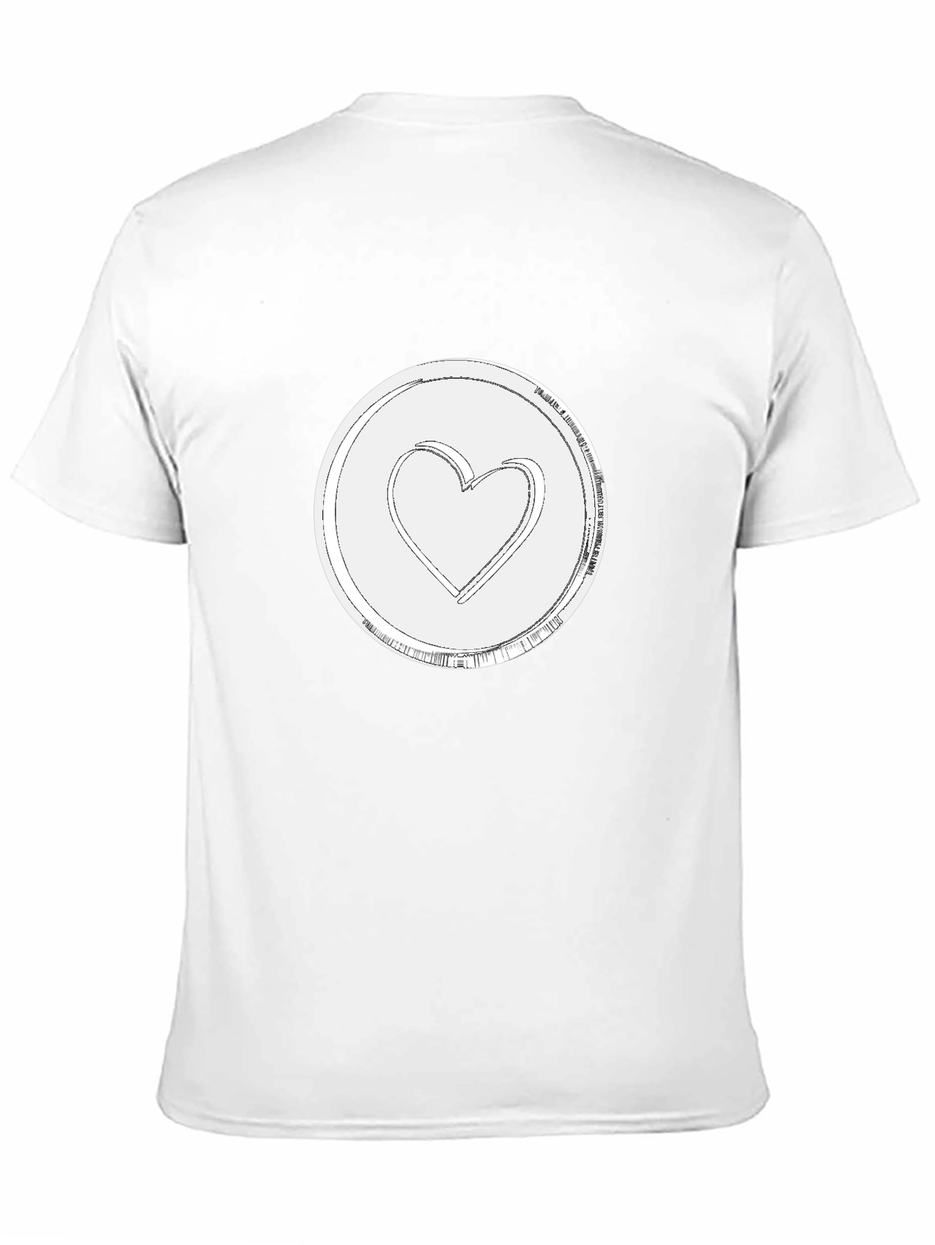 Heart Token Graphic Tee - Stylish Black T-Shirt