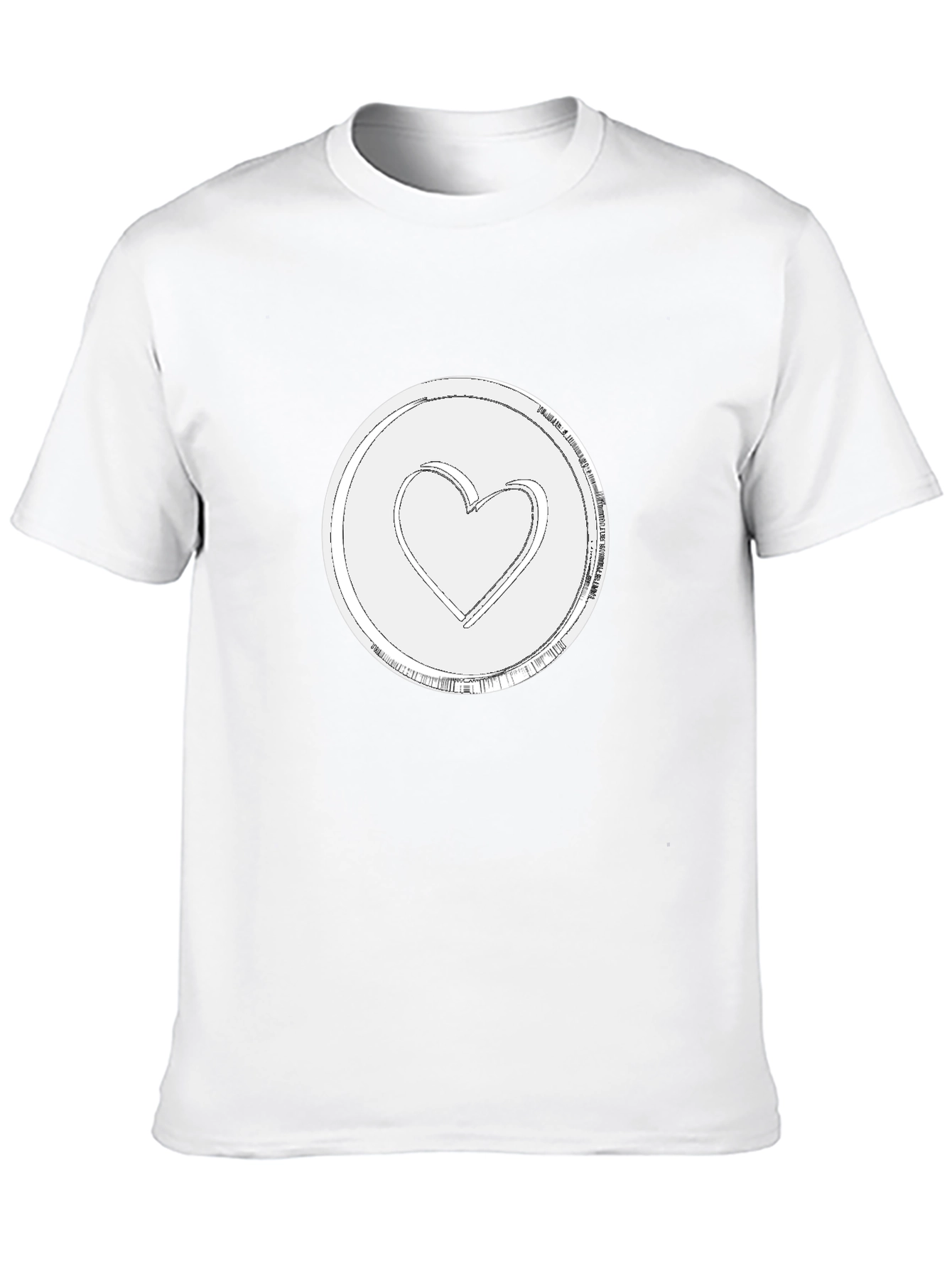 Heart Token Graphic Tee - Stylish Black T-Shirt
