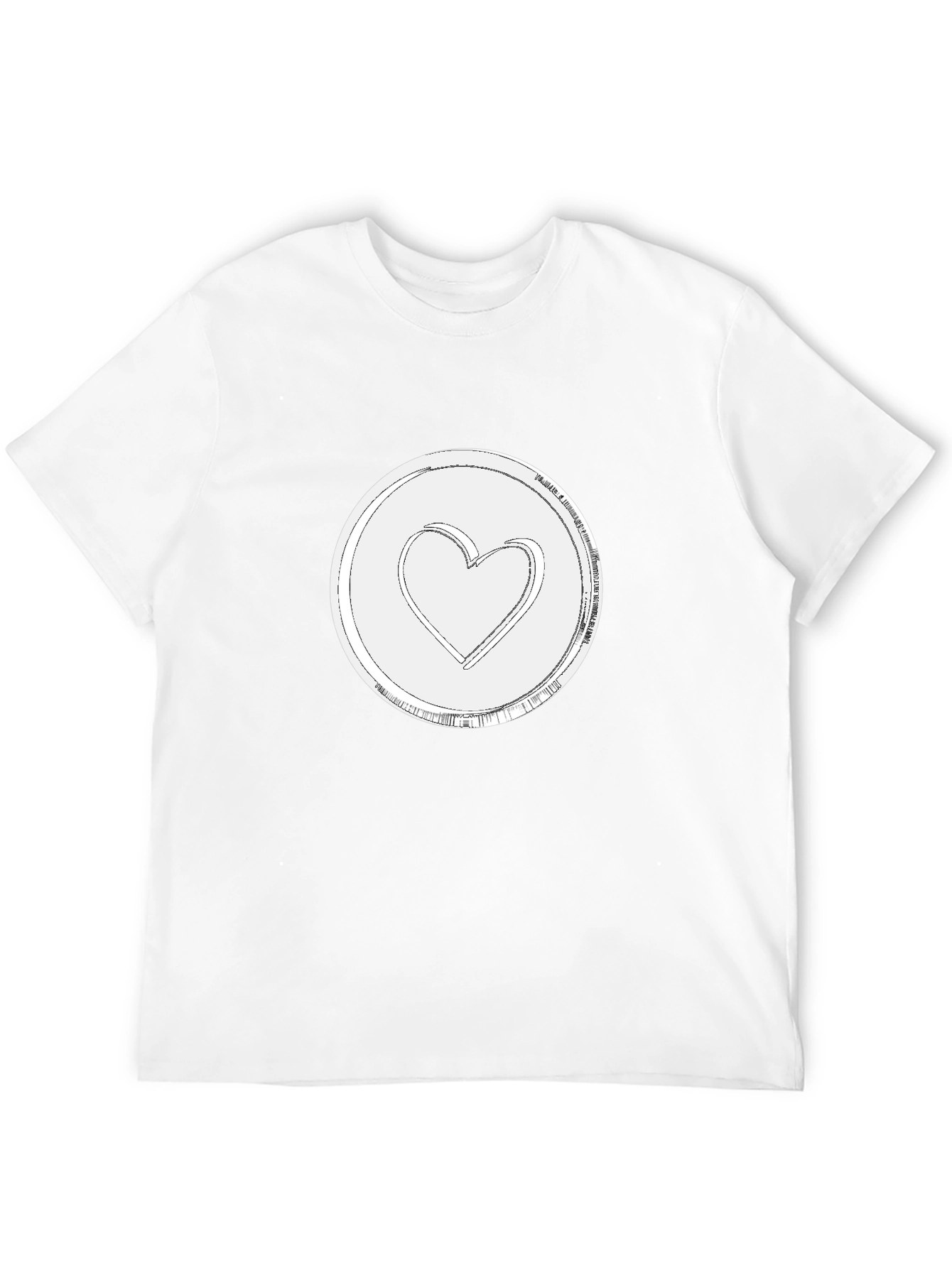 Heart Token Graphic Tee - Stylish Black T-Shirt