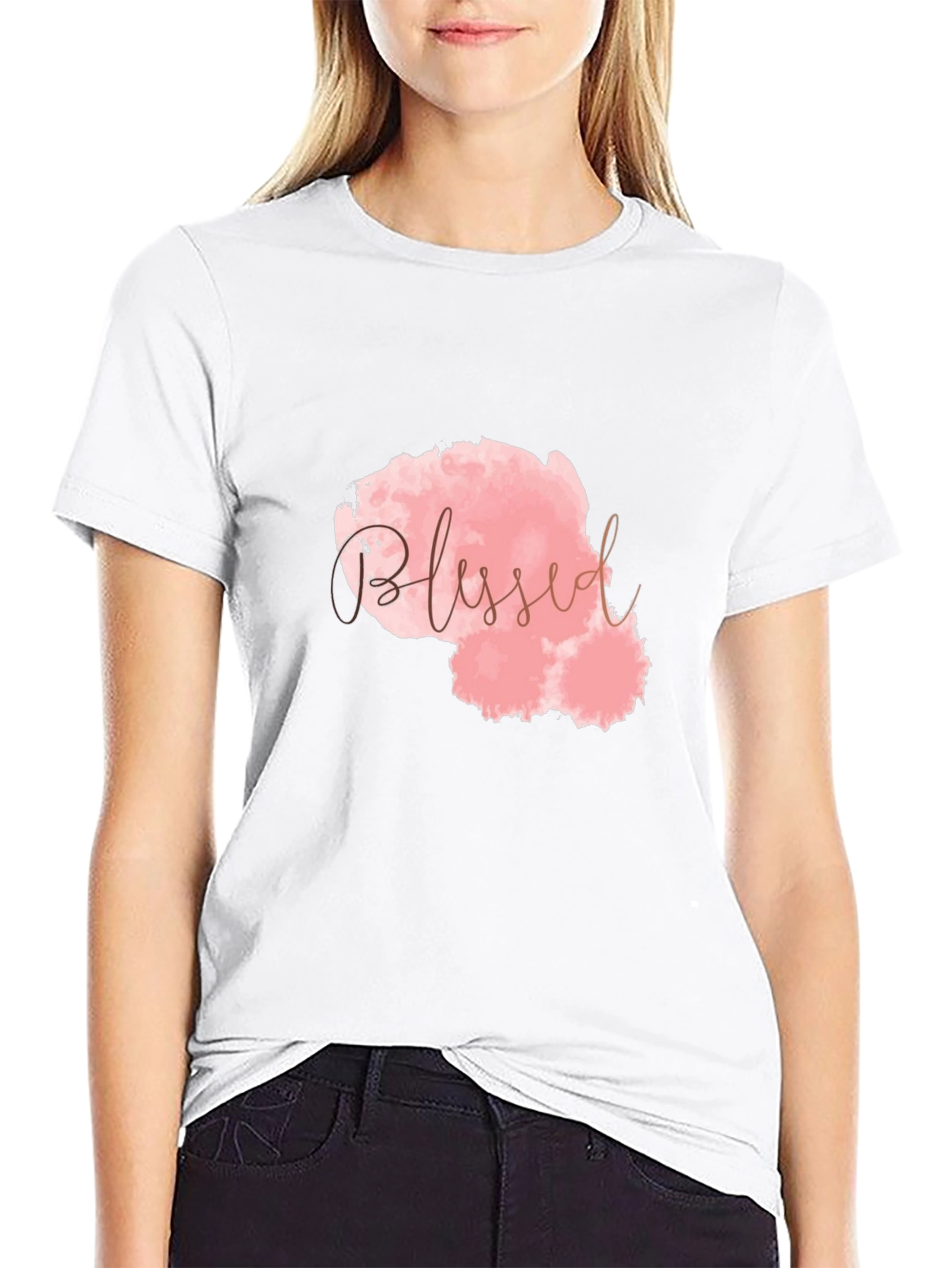 Blessed Graphic Print Black T-Shirt