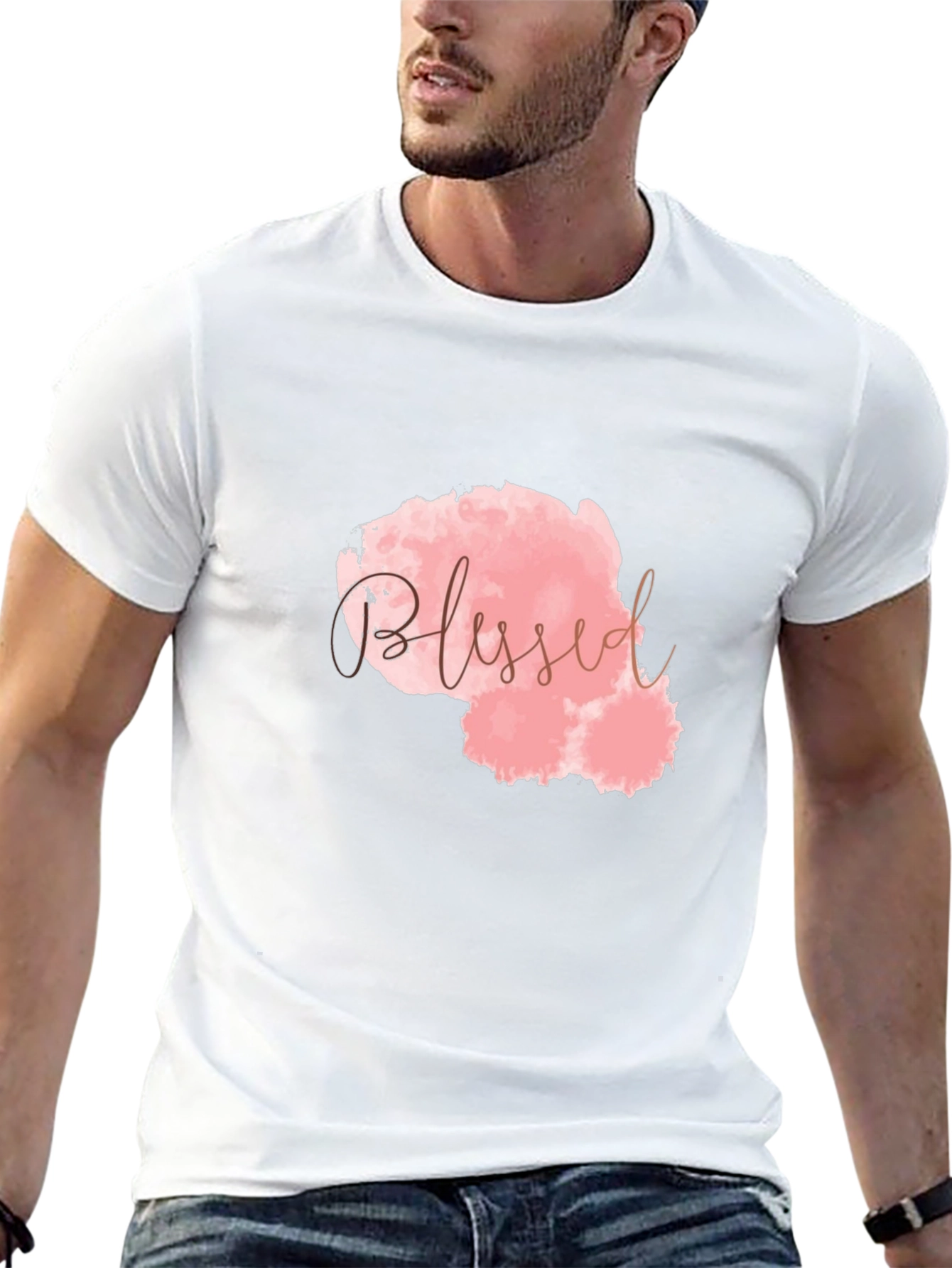 Blessed Graphic Print Black T-Shirt