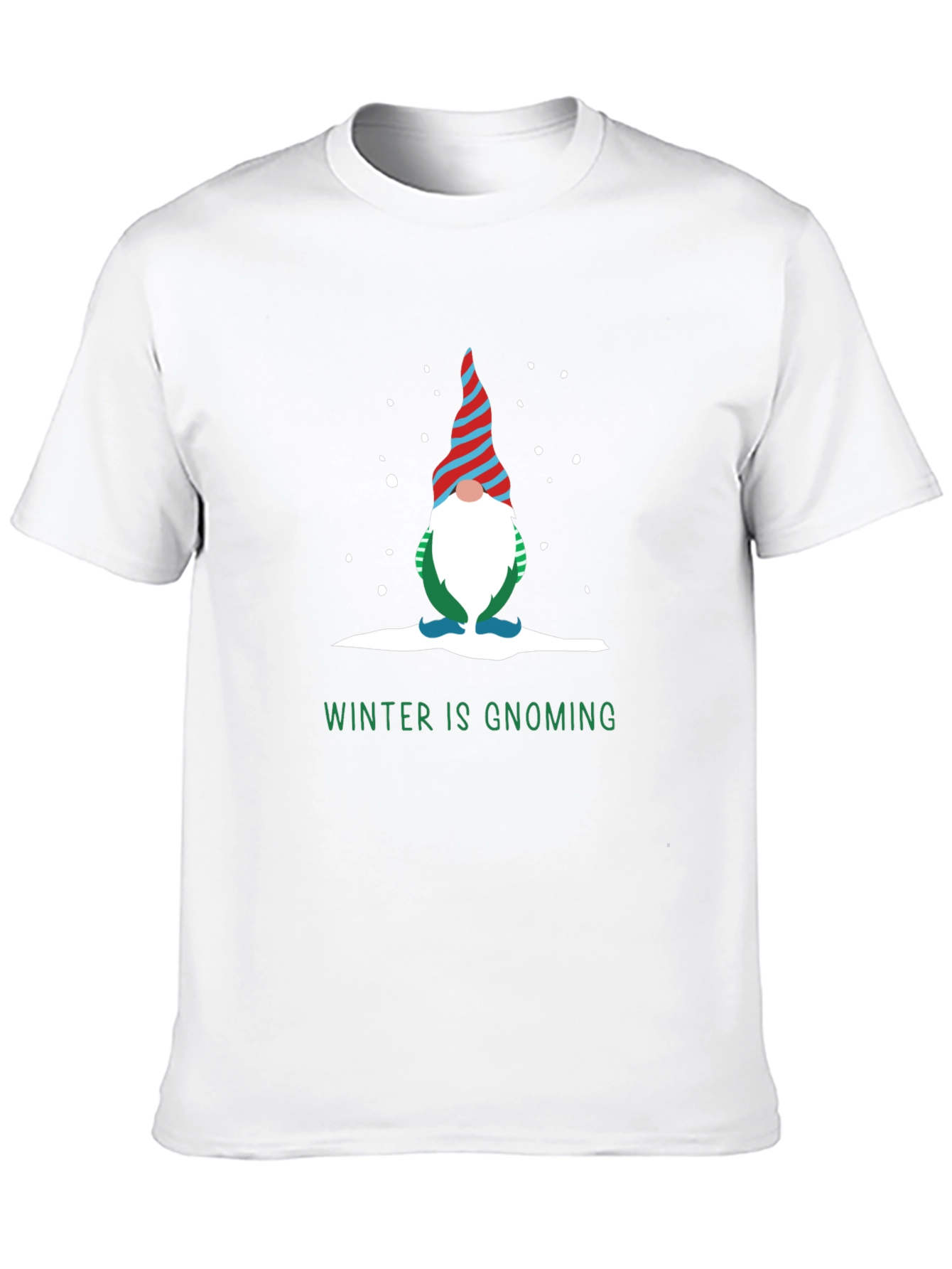 Winter Gnoming Graphic Tee Shirt - Holiday Fun