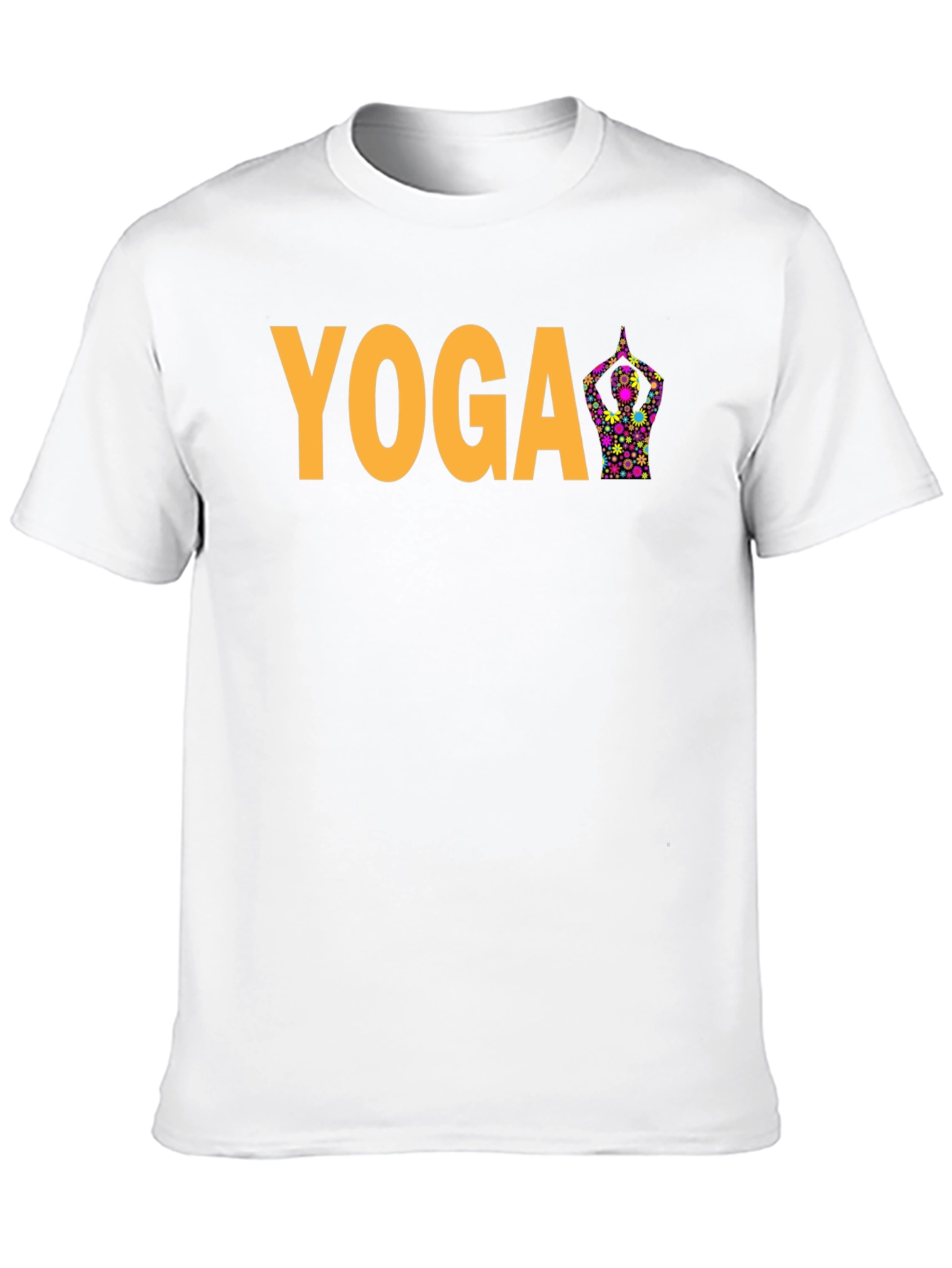 Yoga Flower Pose Graphic T-Shirt - Black