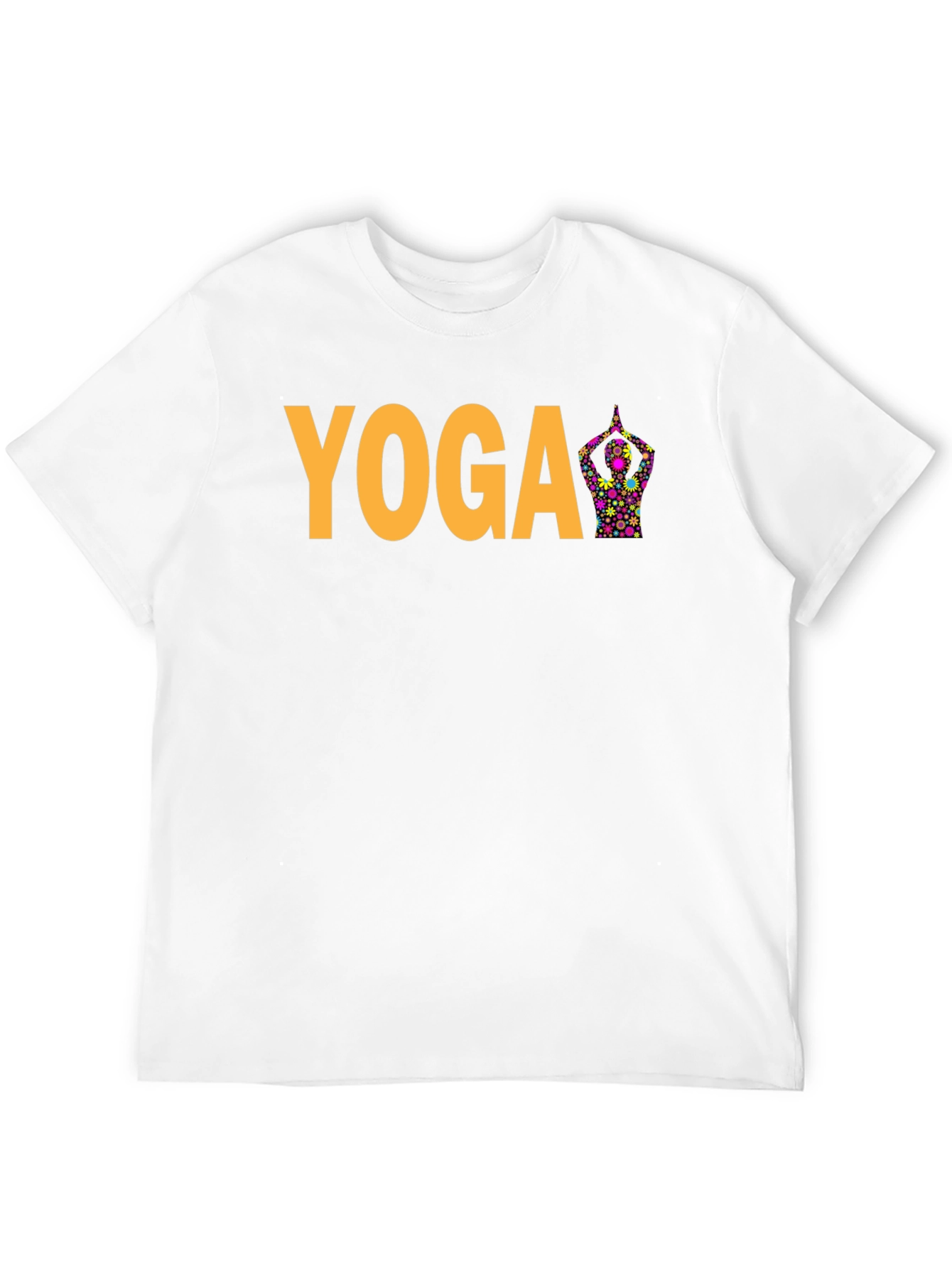Yoga Flower Pose Graphic T-Shirt - Black