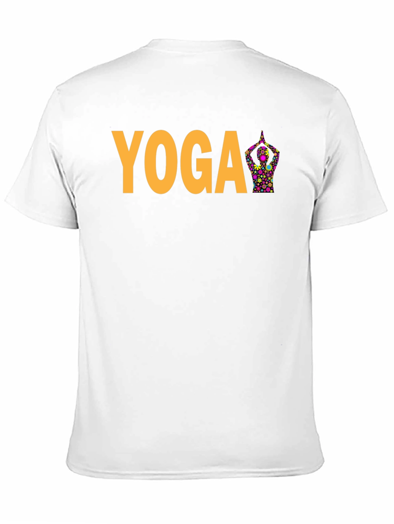 Yoga Flower Pose Graphic T-Shirt - Black