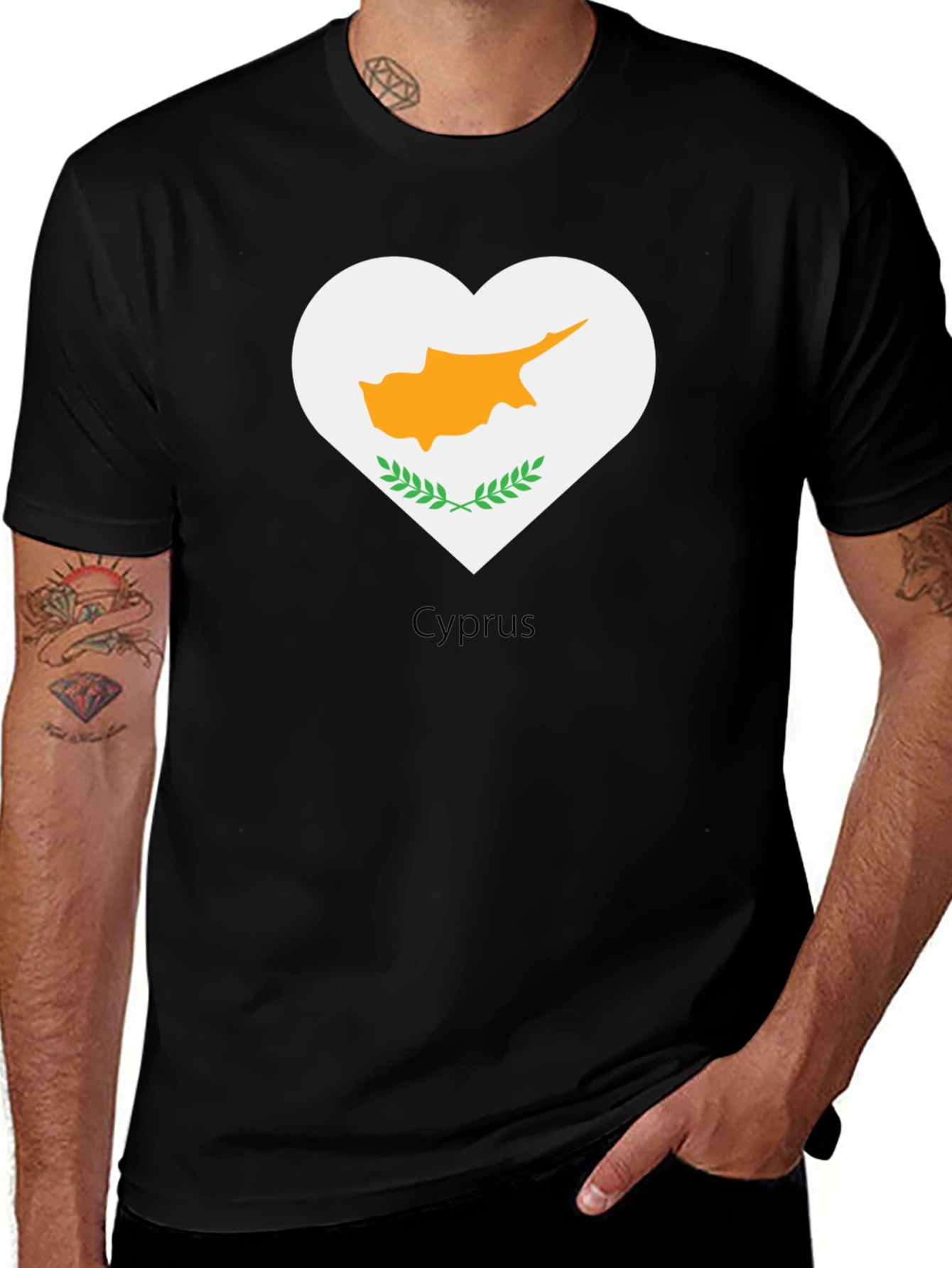 Cyprus Pride T-Shirt Heart Flag