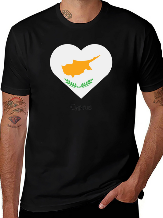 Cyprus Pride T-Shirt Heart Flag