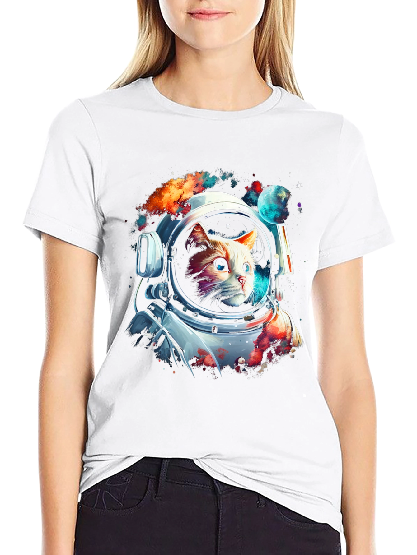 Cosmic Cat Astronaut T-Shirt