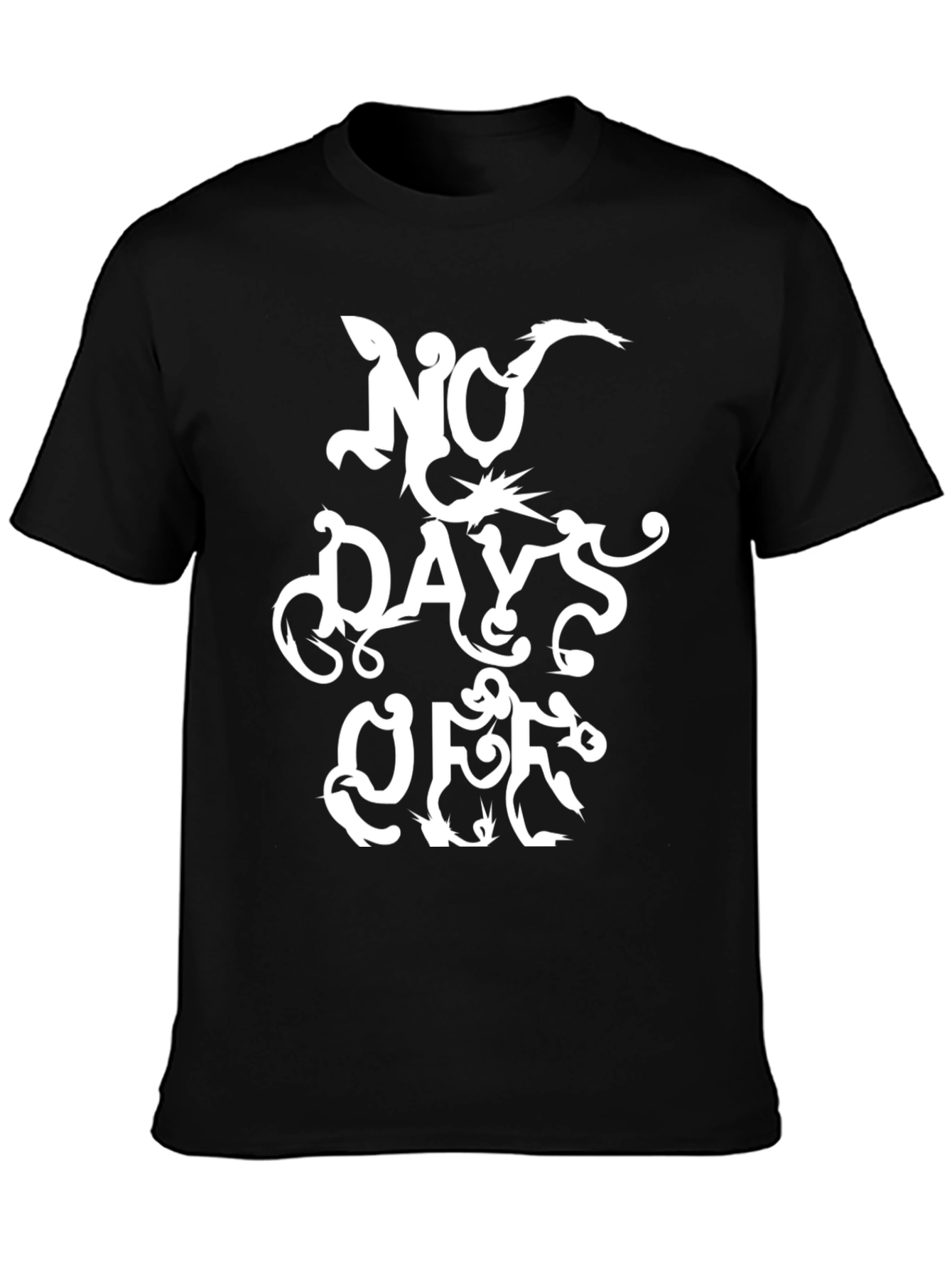 No Days Off Black Graphic Tee