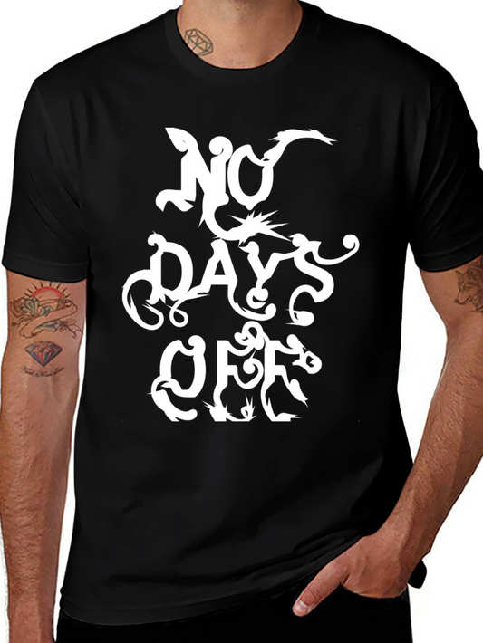 No Days Off Black Graphic Tee