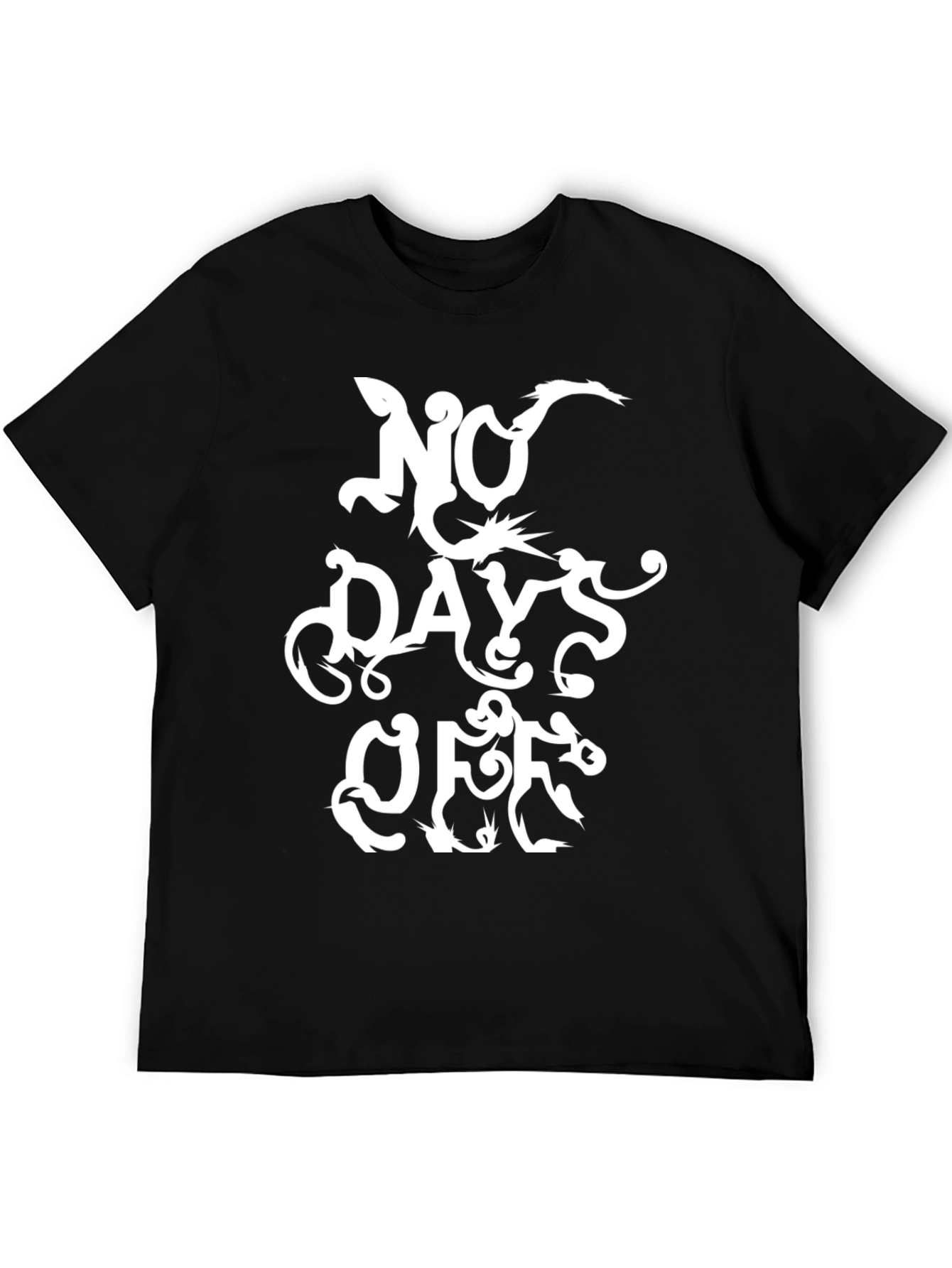 No Days Off Black Graphic Tee