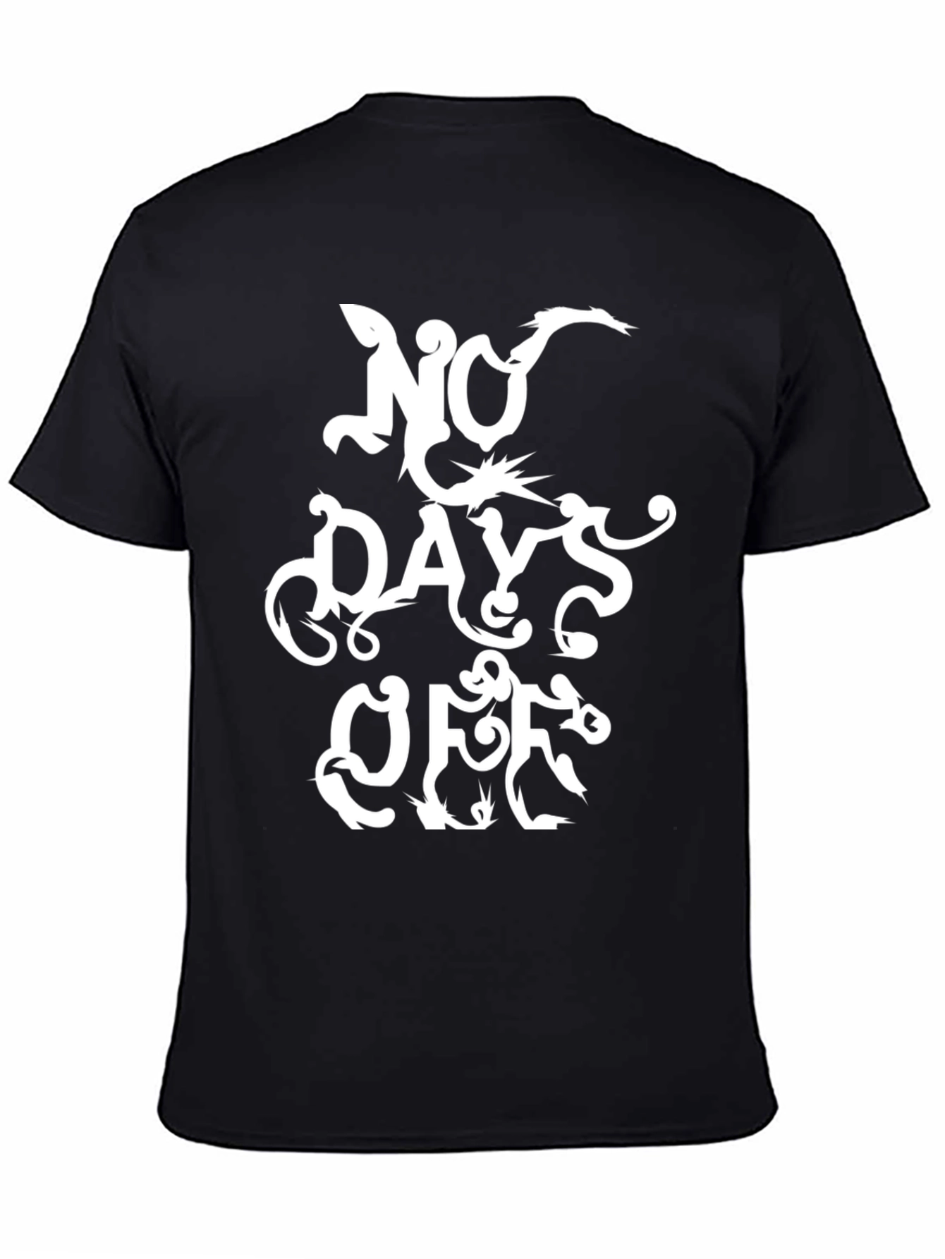 No Days Off Black Graphic Tee