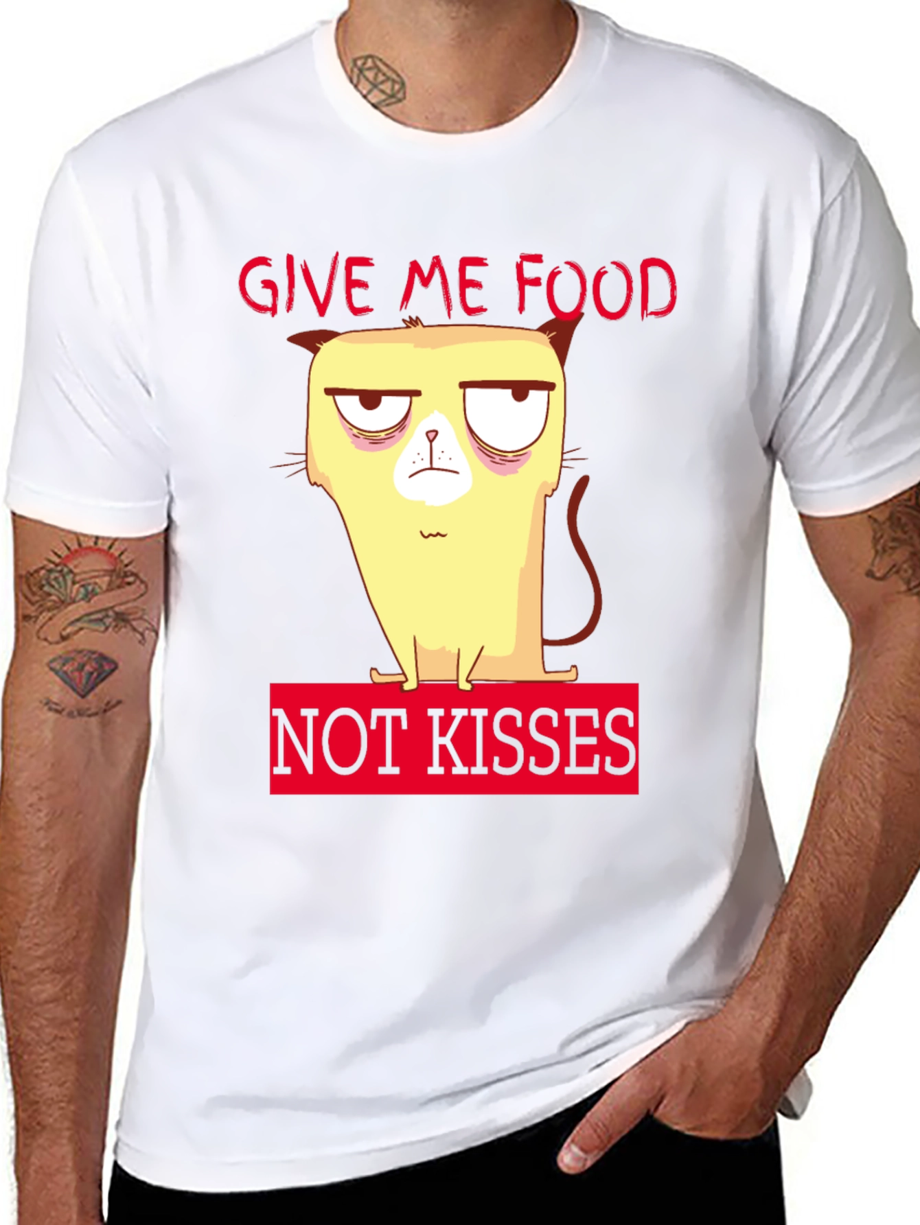 Grumpy Cat Give Me Food Graphic Tee
